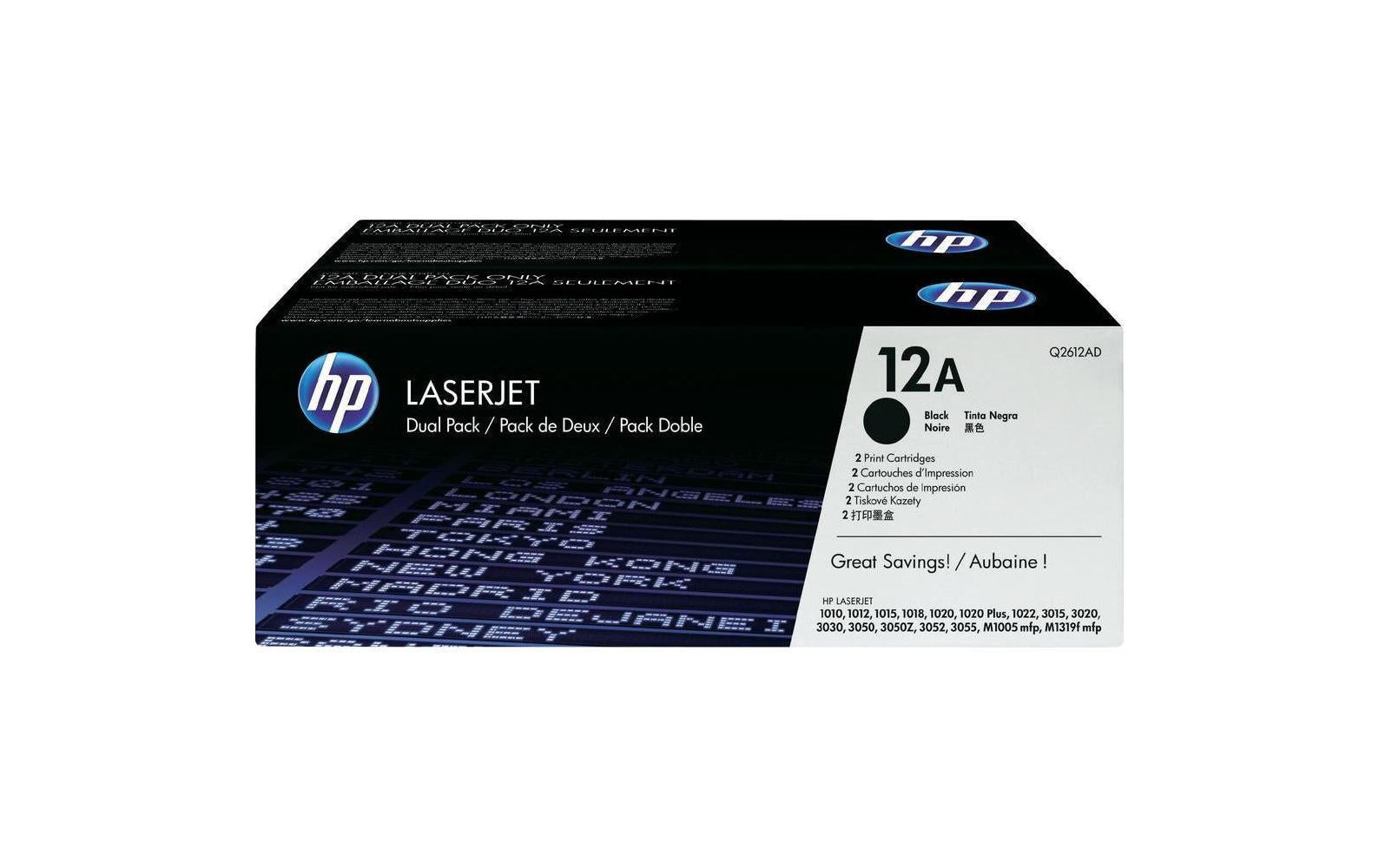 HP Toner Nr. 12A (Q2612A) Black (2er-Pack)