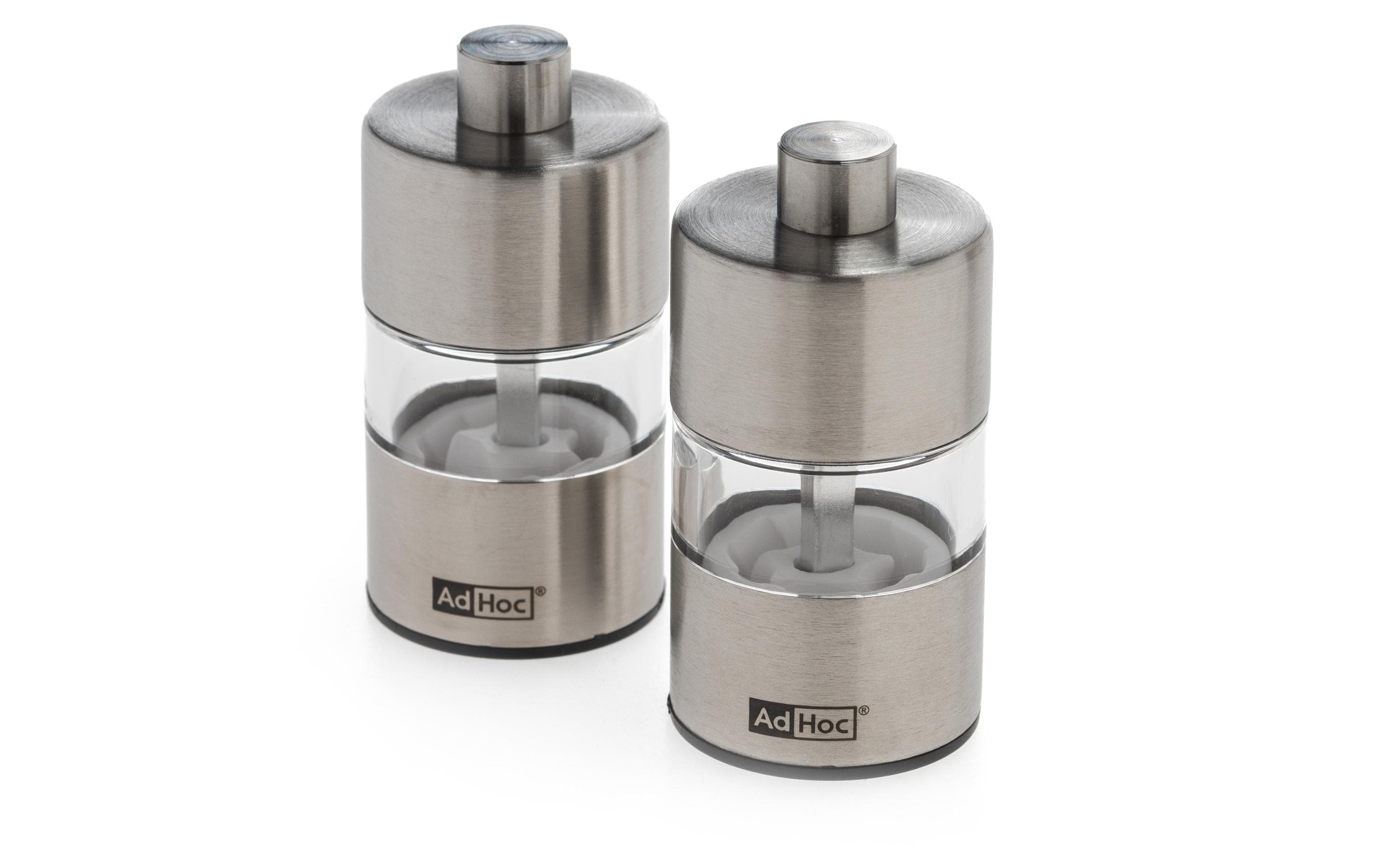 AdHoc Salz- und Pfeffermühle Minimill 2 Stück, 6.2 cm, Silber