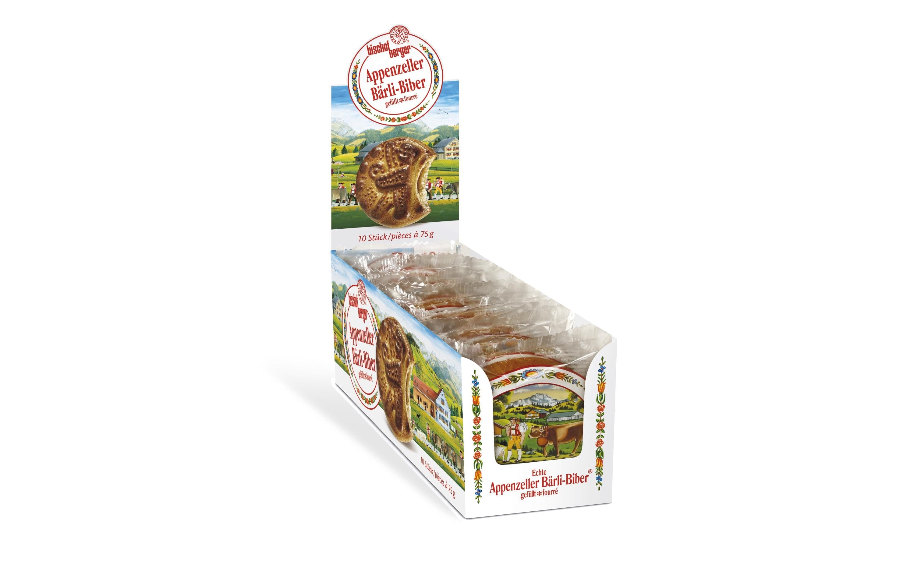 Bischofberger Gebäck Appenzeller Bärli – Biber 10 x 75 g