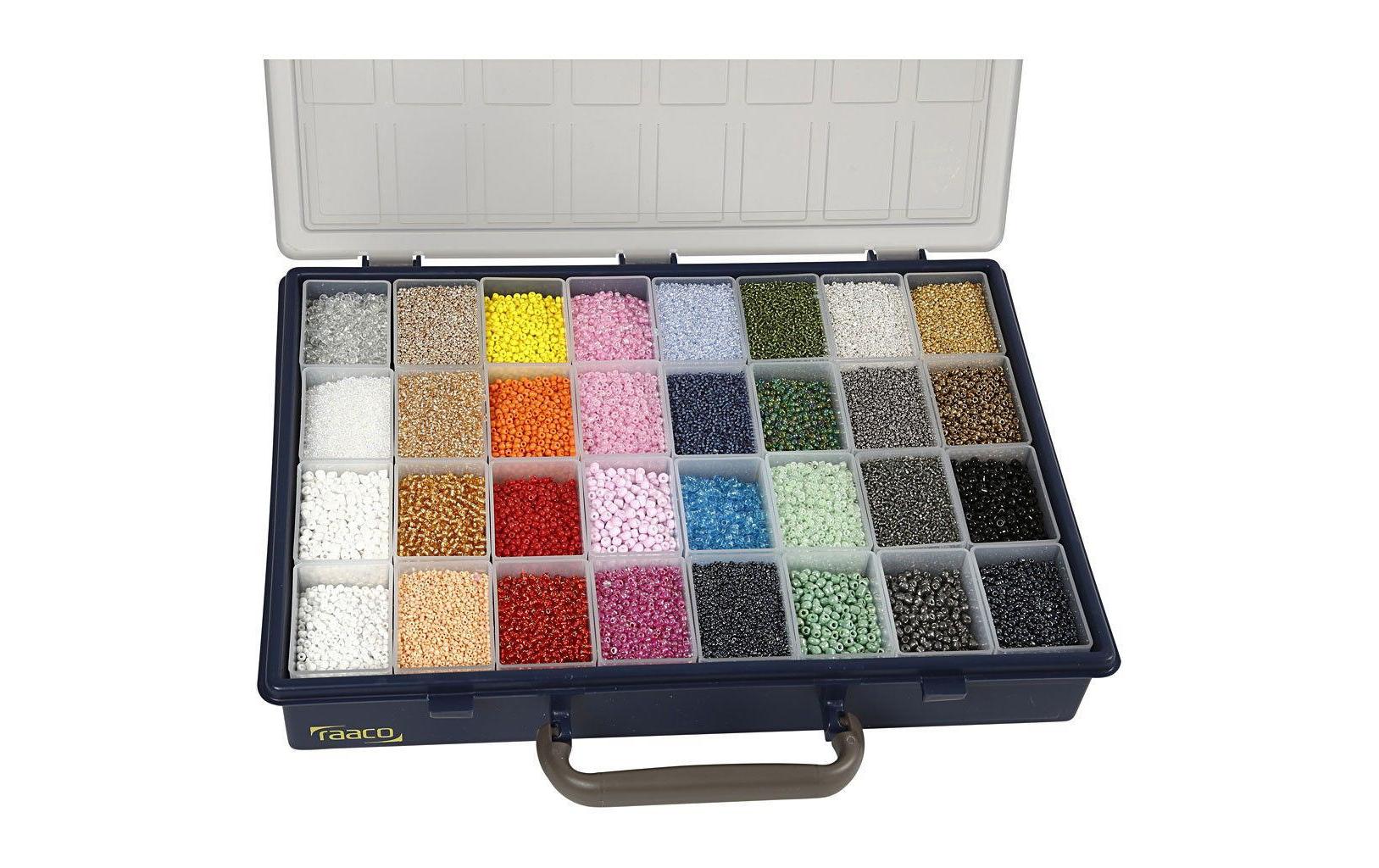 Creativ Company Rocailles-Perlen 6/0+8/0+15/0, 32 x 100g Mehrfarbig