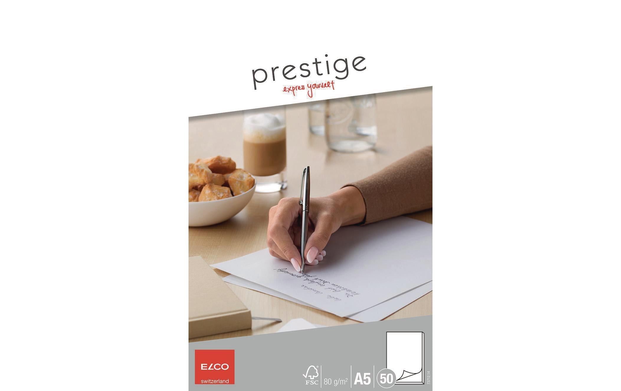 ELCO Notizblock Prestige A5 Blanko, 50 Blatt