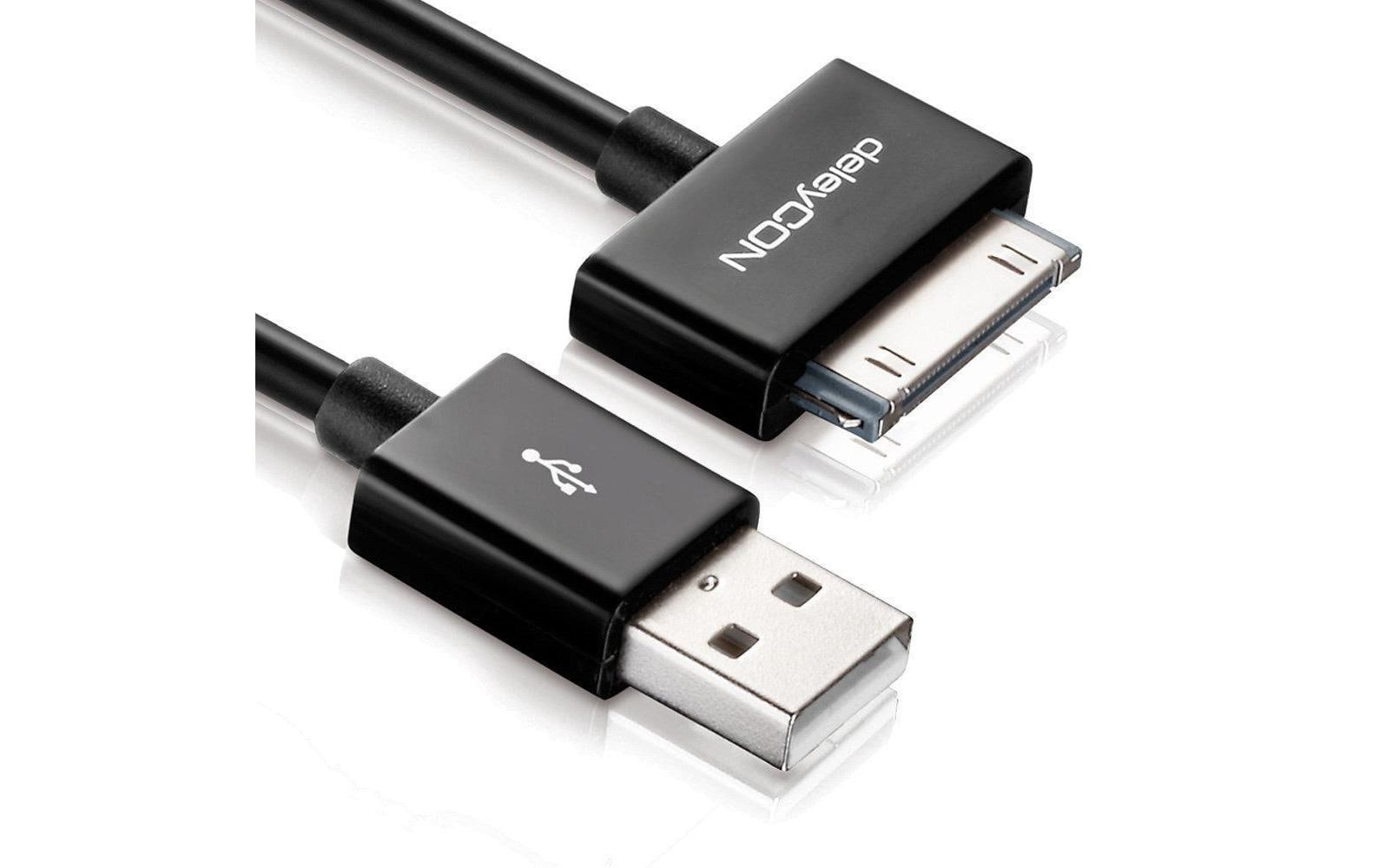 deleyCON USB 2.0-Kabel  USB A - Apple Dock 30-Pin 2 m