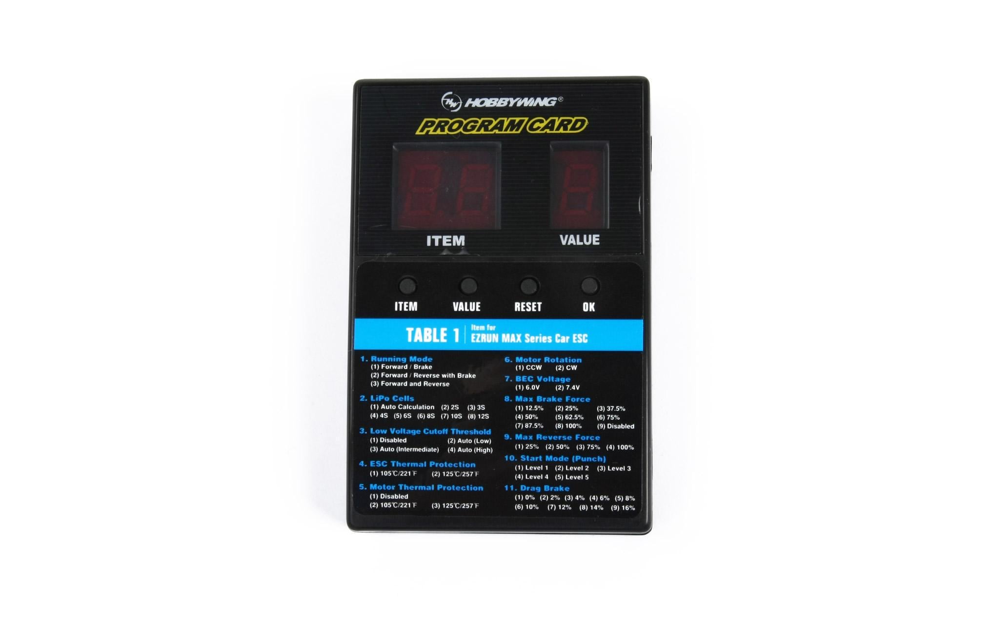 Hobbywing Programmierkarte LED