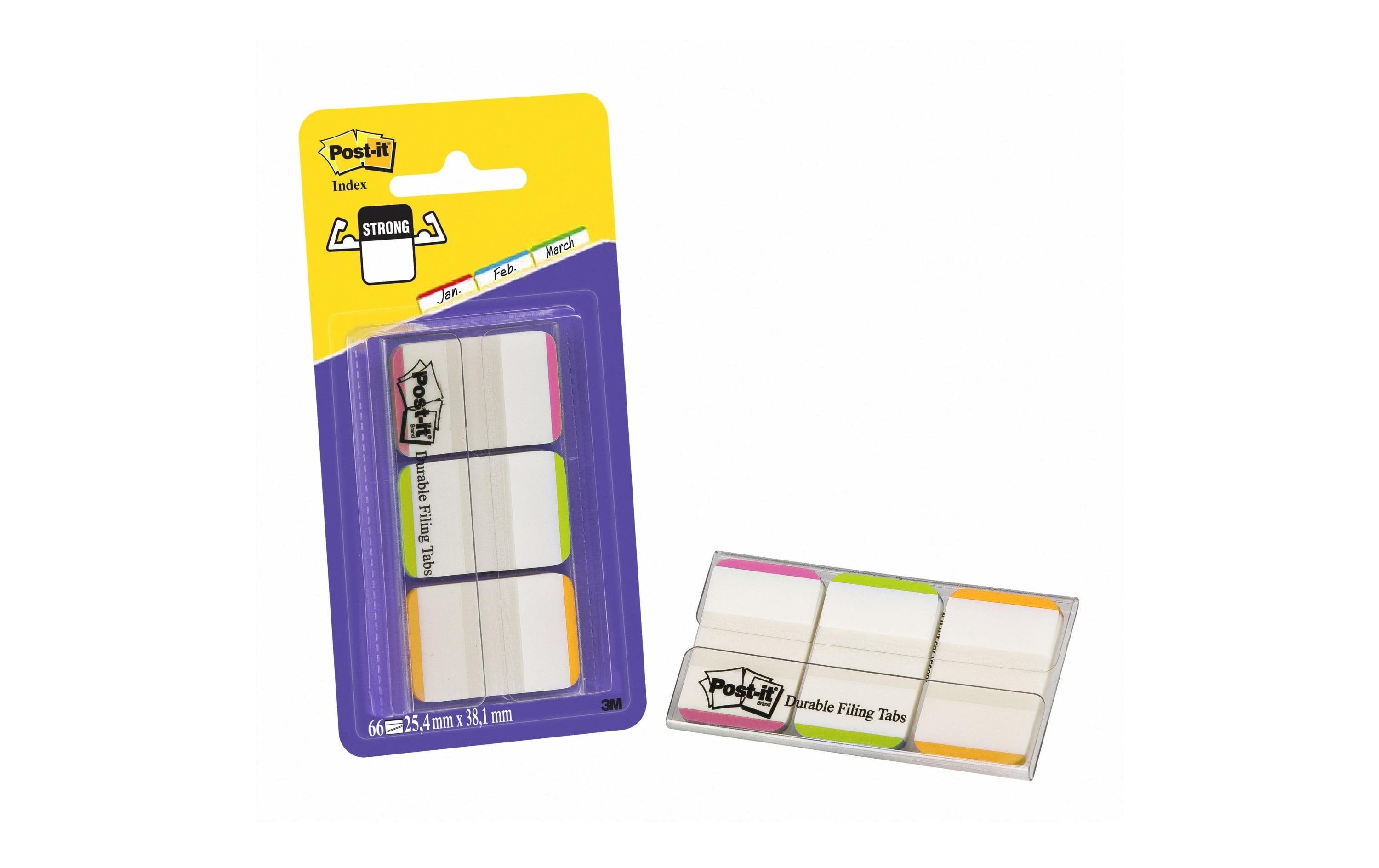 Post-it Page Marker Index Strong Pink/Orange/Grün, 3 Stück
