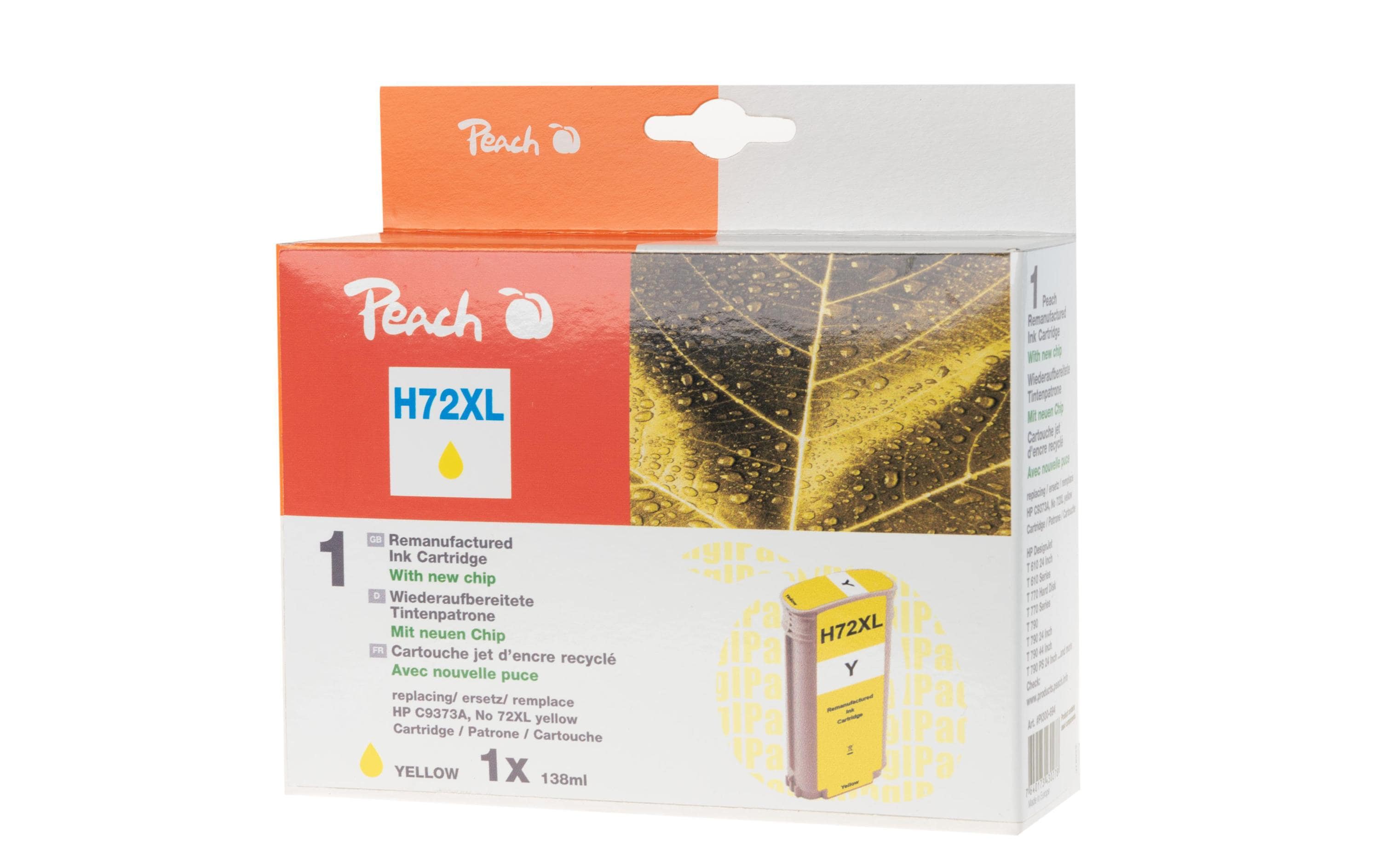 Peach Tinte HP Nr. 72XL (C9373A) Yellow