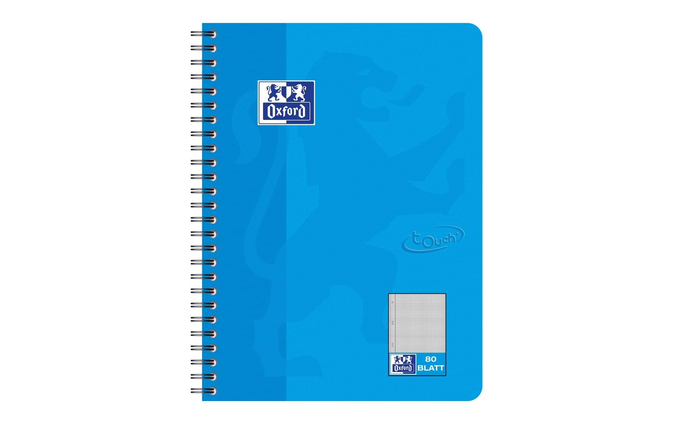 Oxford Notizheft Touch Collegeblock , B5, Kariert, Meerblau