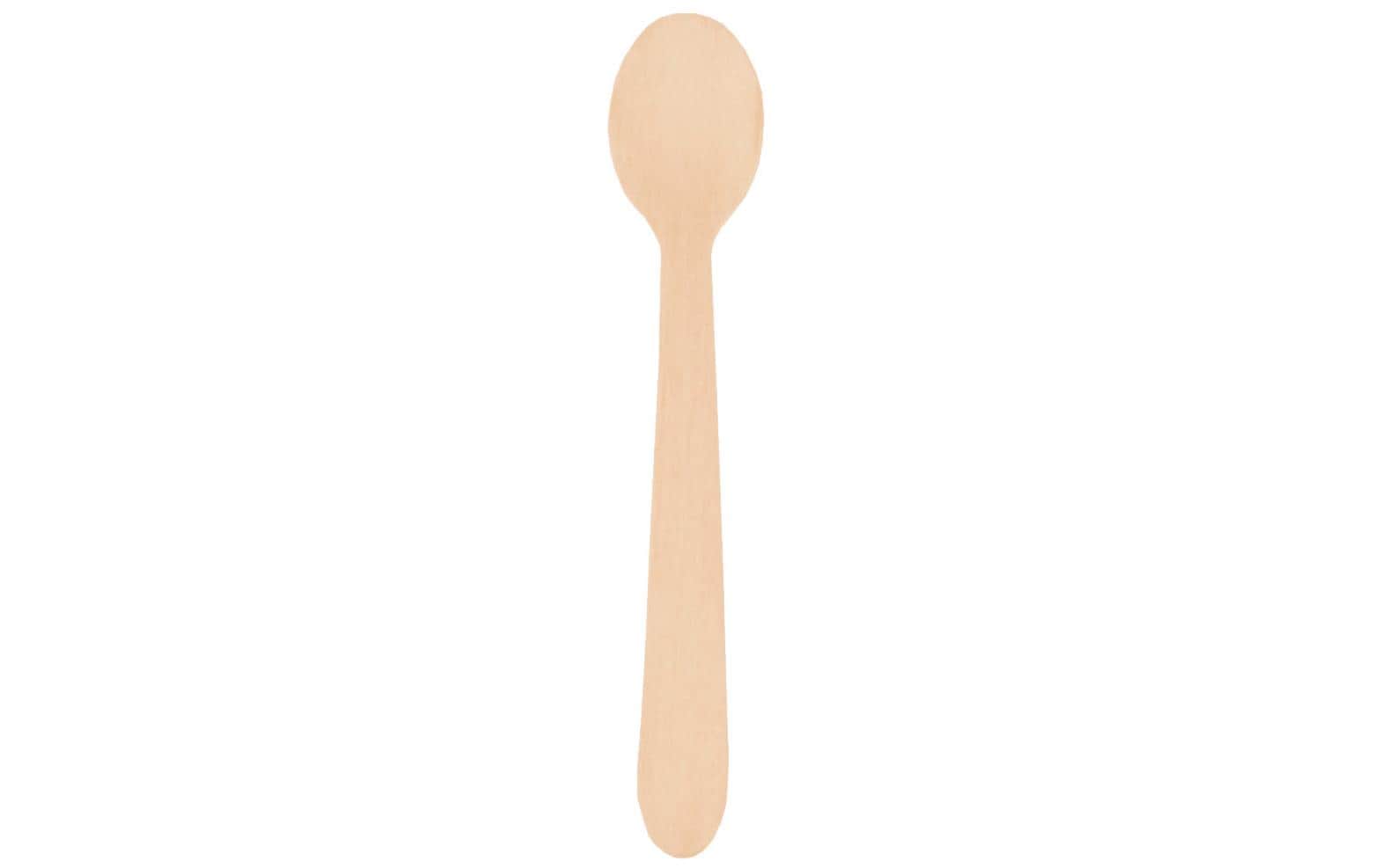 Papstar Einweg-Kaffeelöffel Pure Holz 11 cm, 100 Stück