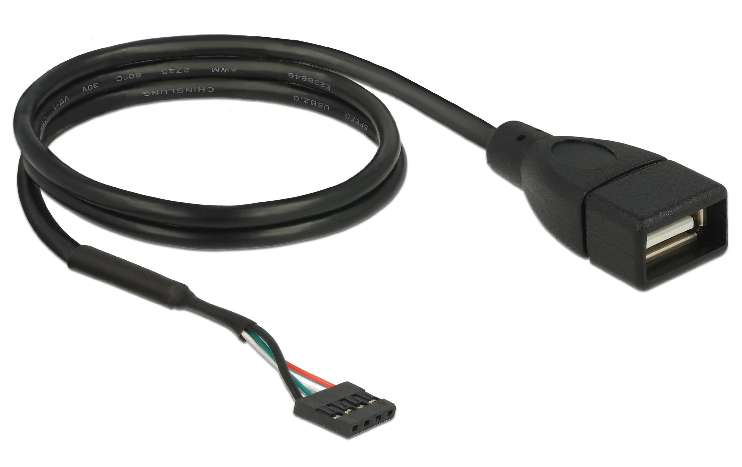 Delock USB2.0 Pinheaderkabel 60 cm  Pfostenbuchse – USB-A-Buchse