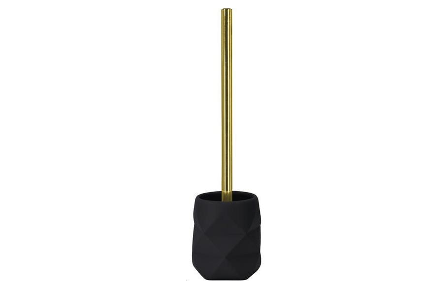 Kleine Wolke Toilettenbürste Golden Crackle Gold/Schwarz, Polyresin