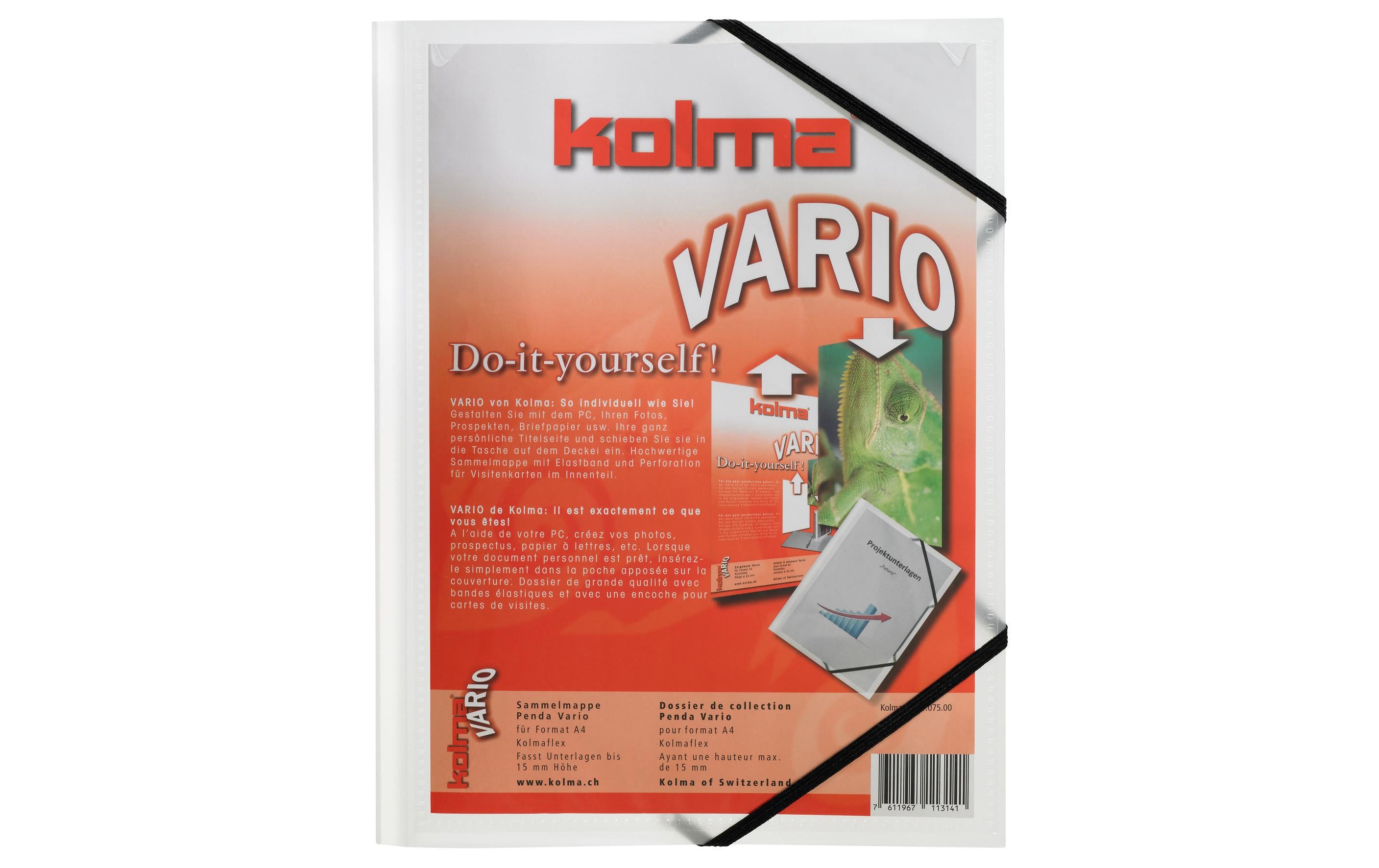 Kolma Gummibandmappe Penda Vario A4 Transparent
