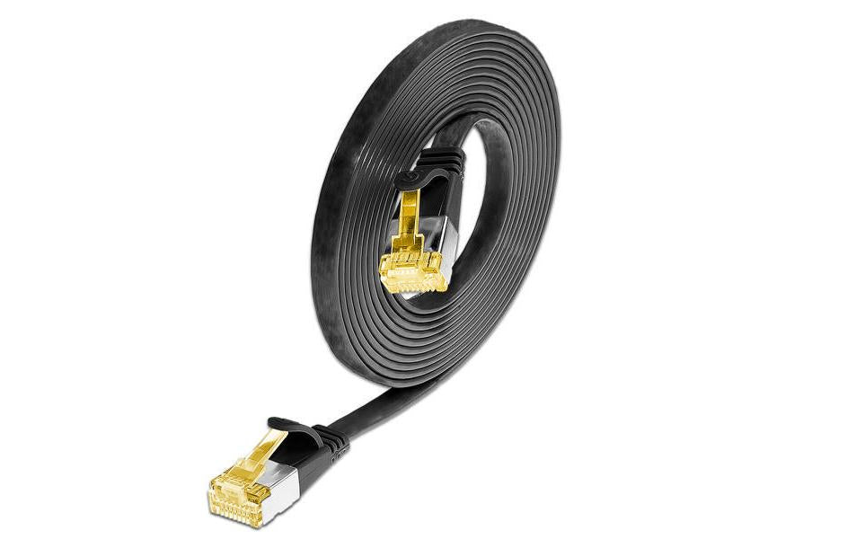SLIM Slimpatchkabel  Cat 6A, U/FTP, 1 m, Schwarz