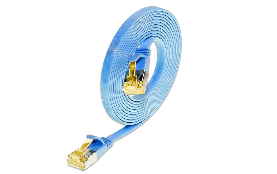 SLIM Slimpatchkabel  Cat 6A, U/FTP, 7 m, Blau