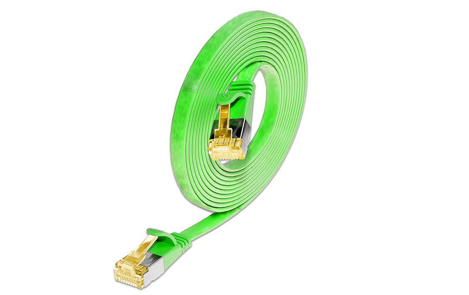 SLIM Slimpatchkabel  Cat 6A, U/FTP, 1.5 m, Grün