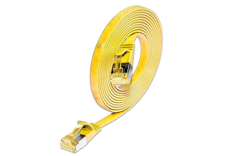 SLIM Slimpatchkabel  Cat 6A, U/FTP, 2 m, Gelb