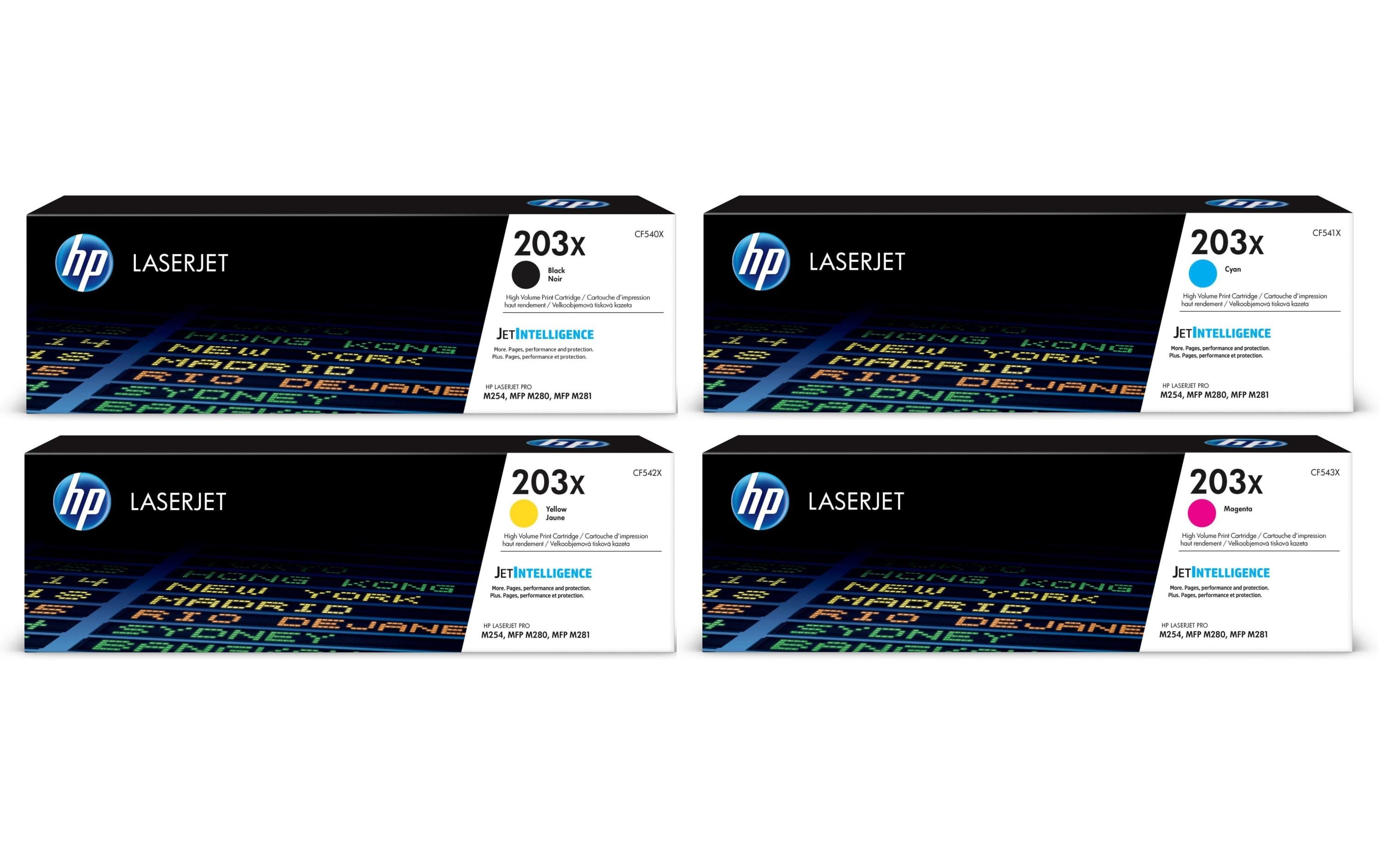 HP Rainbow Kit Nr. 203X (CF540X-CF543X) BL/C/M/Y