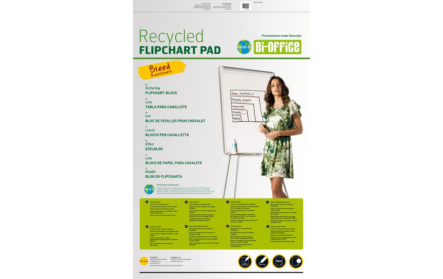 Bi-Office Flipchart Papier 65 x 98 cm Earth