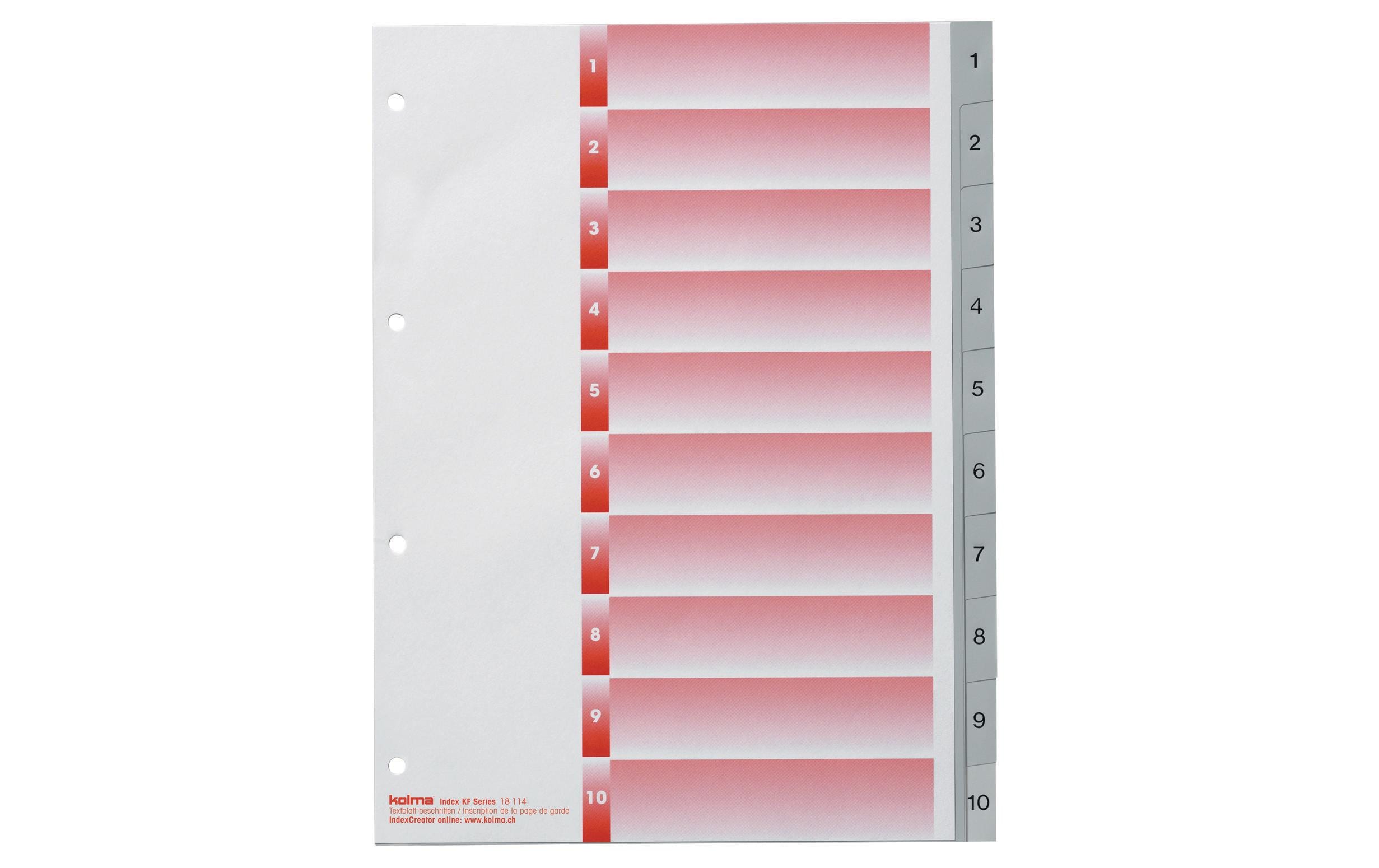 Kolma Register A4 KolmaFlex 1-10