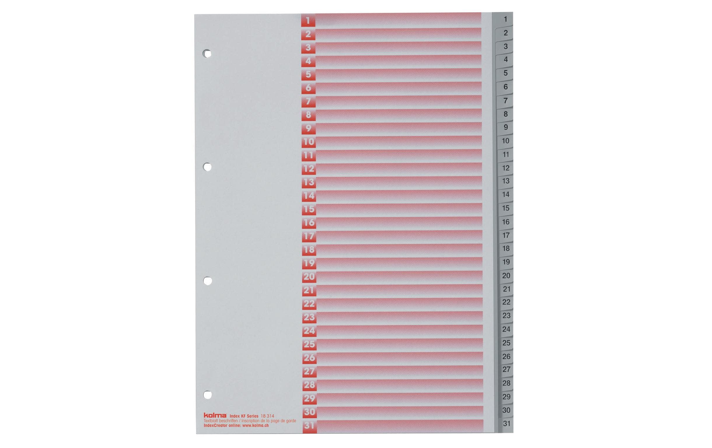 Kolma Register A4 KolmaFlex 1-31