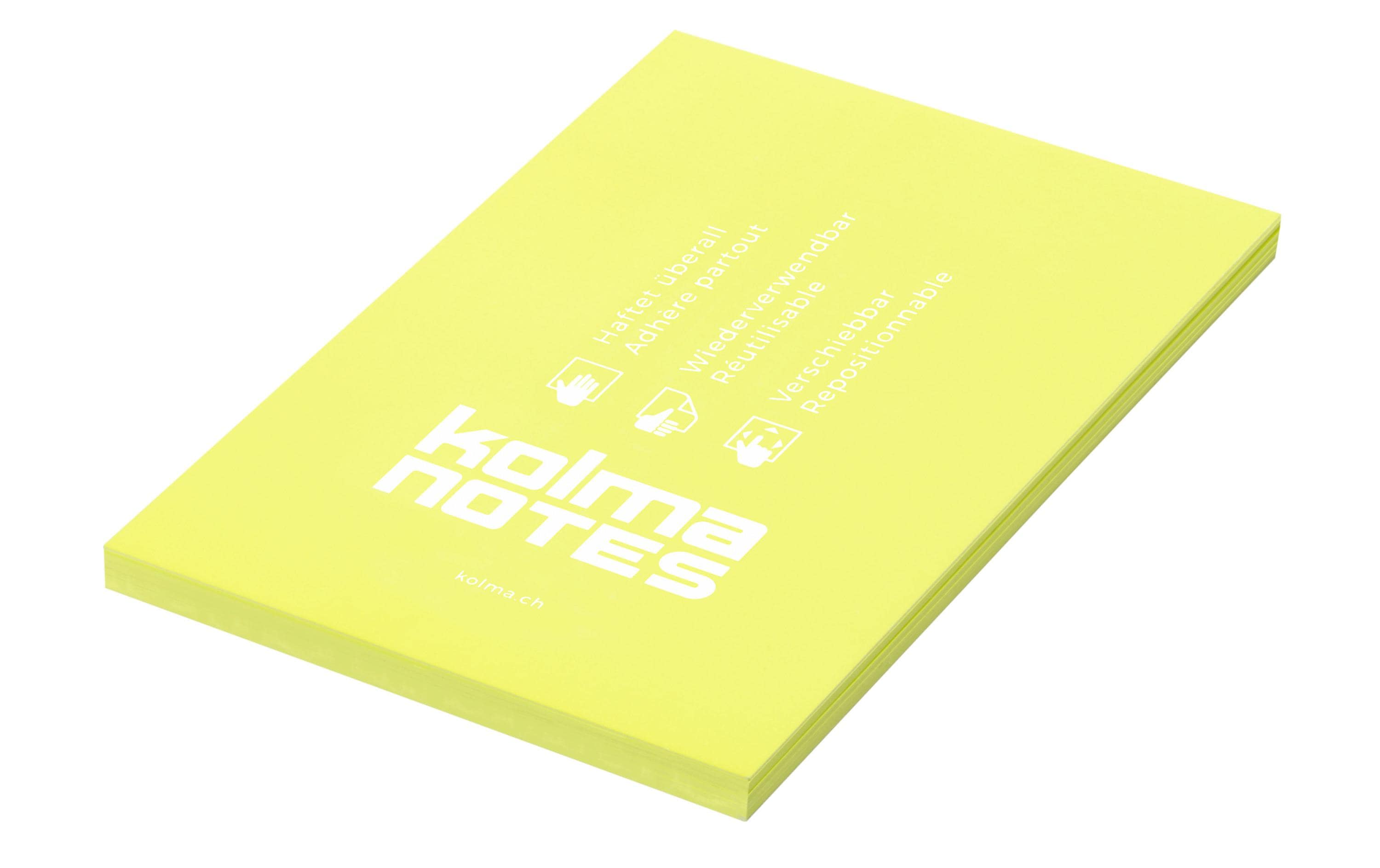 Kolma Notizzettel NOTES A6 Gelb, 100 Blatt