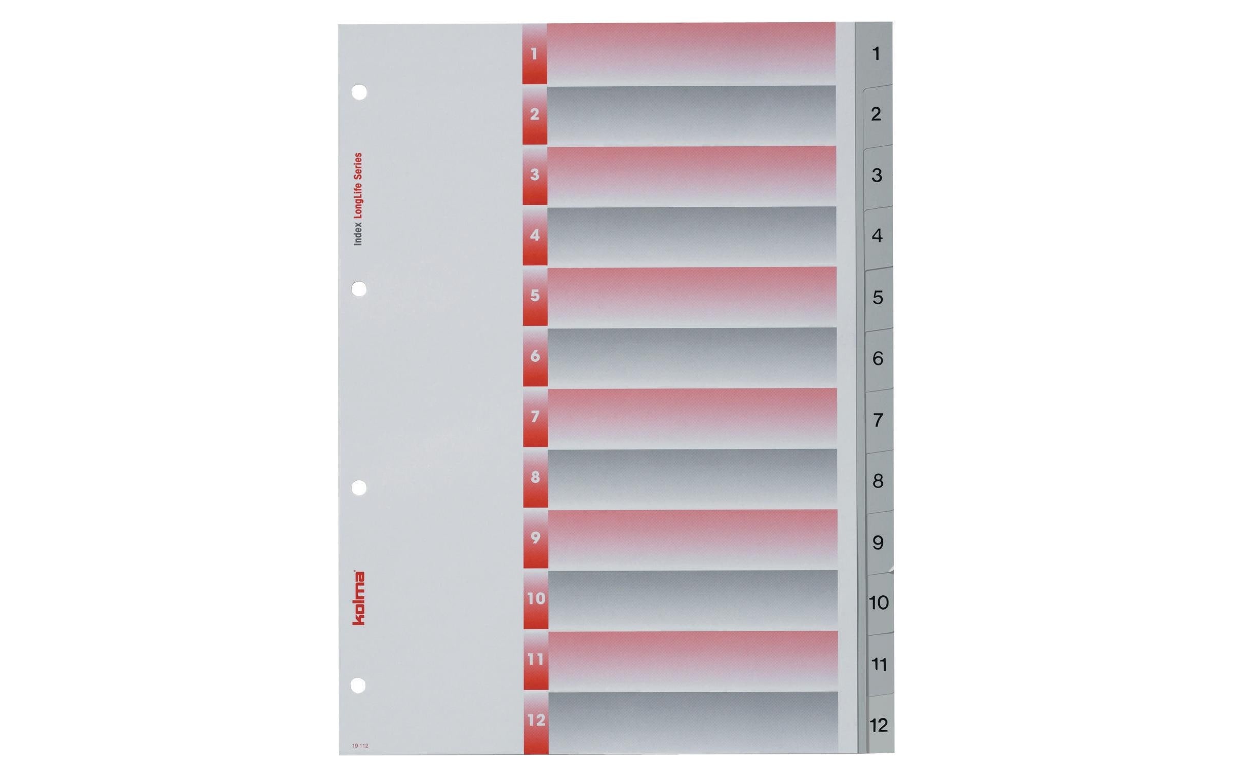 Kolma Register A4 LongLife 1-12