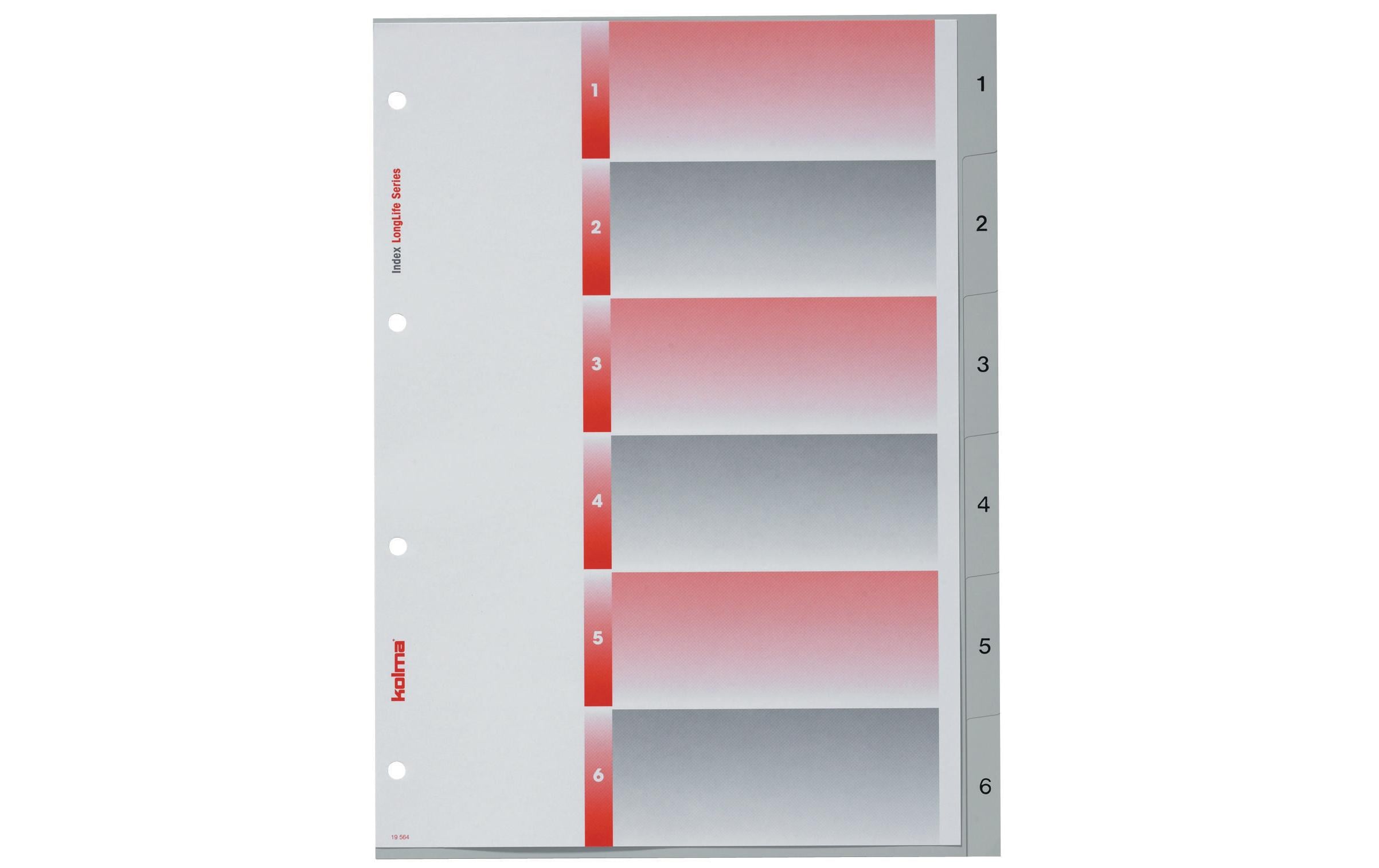 Kolma Register A4 LongLife 1-6