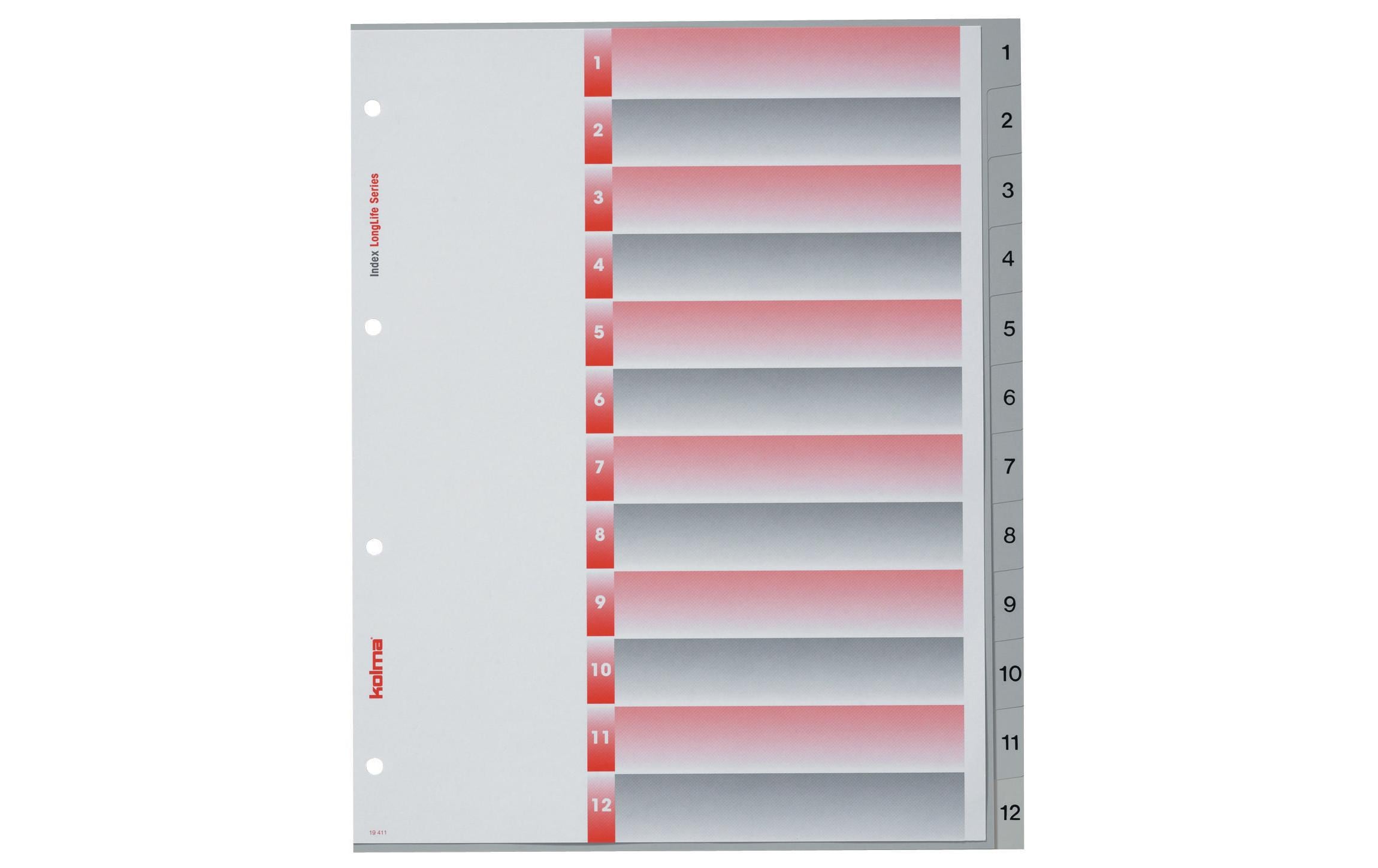 Kolma Register A4 XL LongLife 1-12