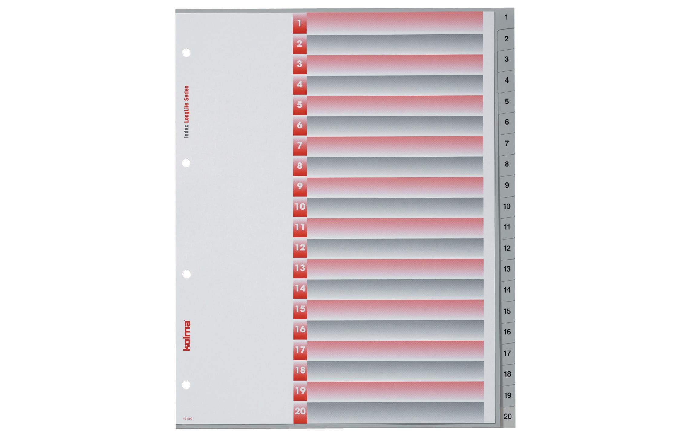 Kolma Register A4 XL LongLife 1-20