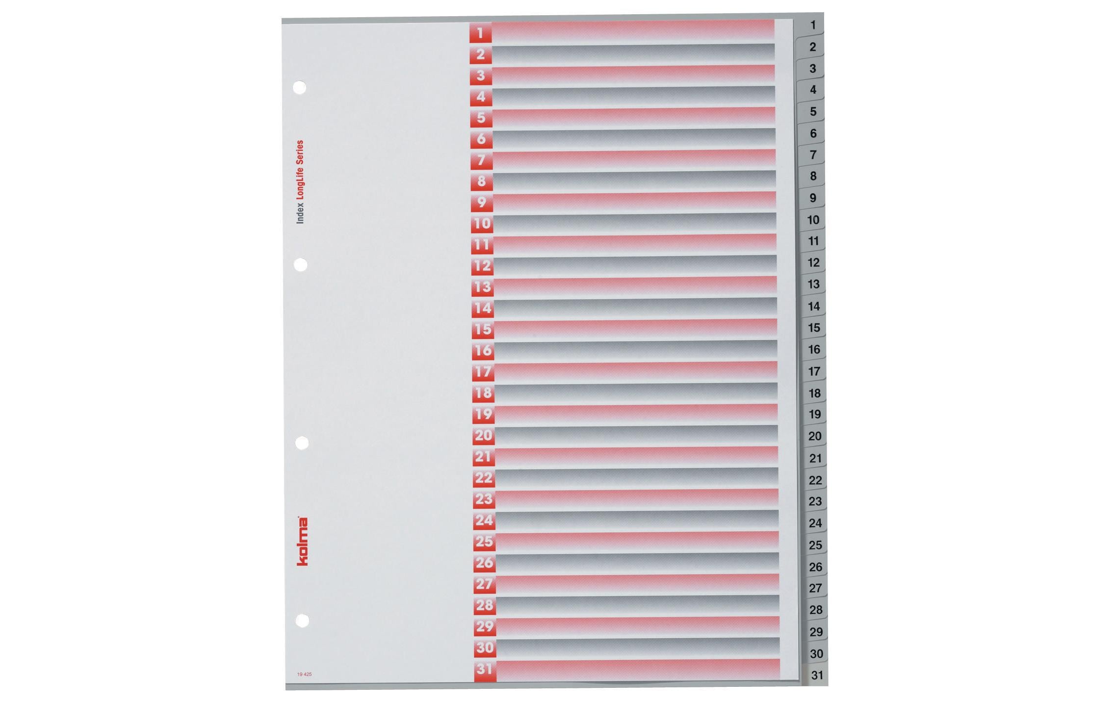 Kolma Register A4 XL LongLife 1-31