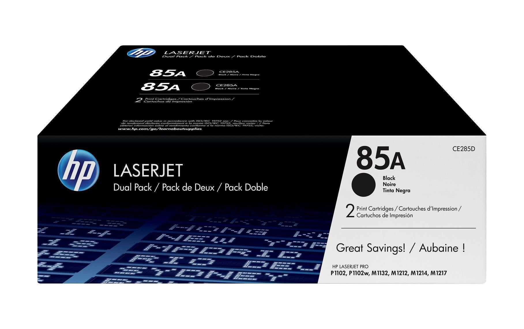 HP Toner Nr. 85A (CE285AD) Black (2er-Pack)
