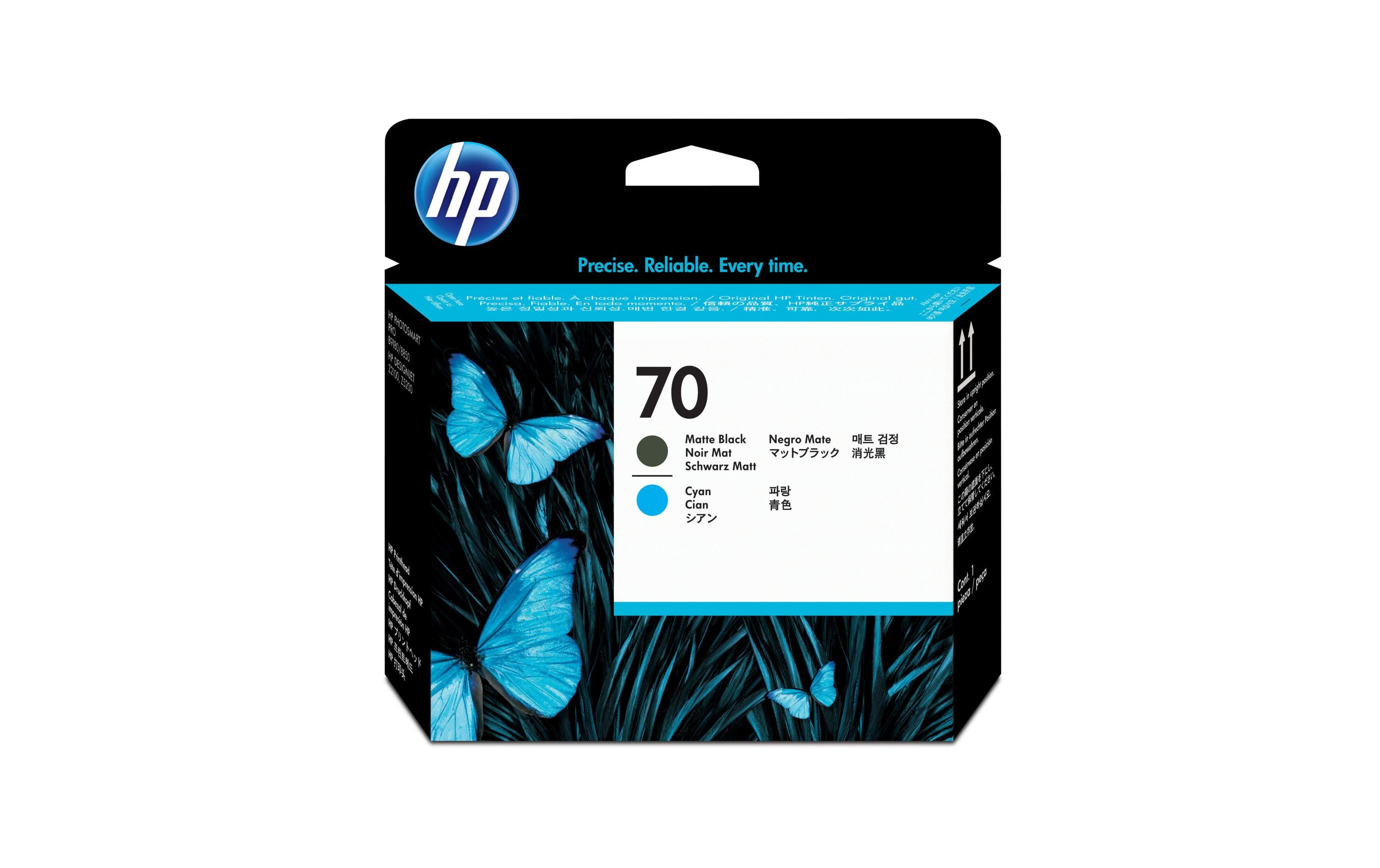 HP Druckkopf Nr. 70 (C9404A) Cyan/Matte Black