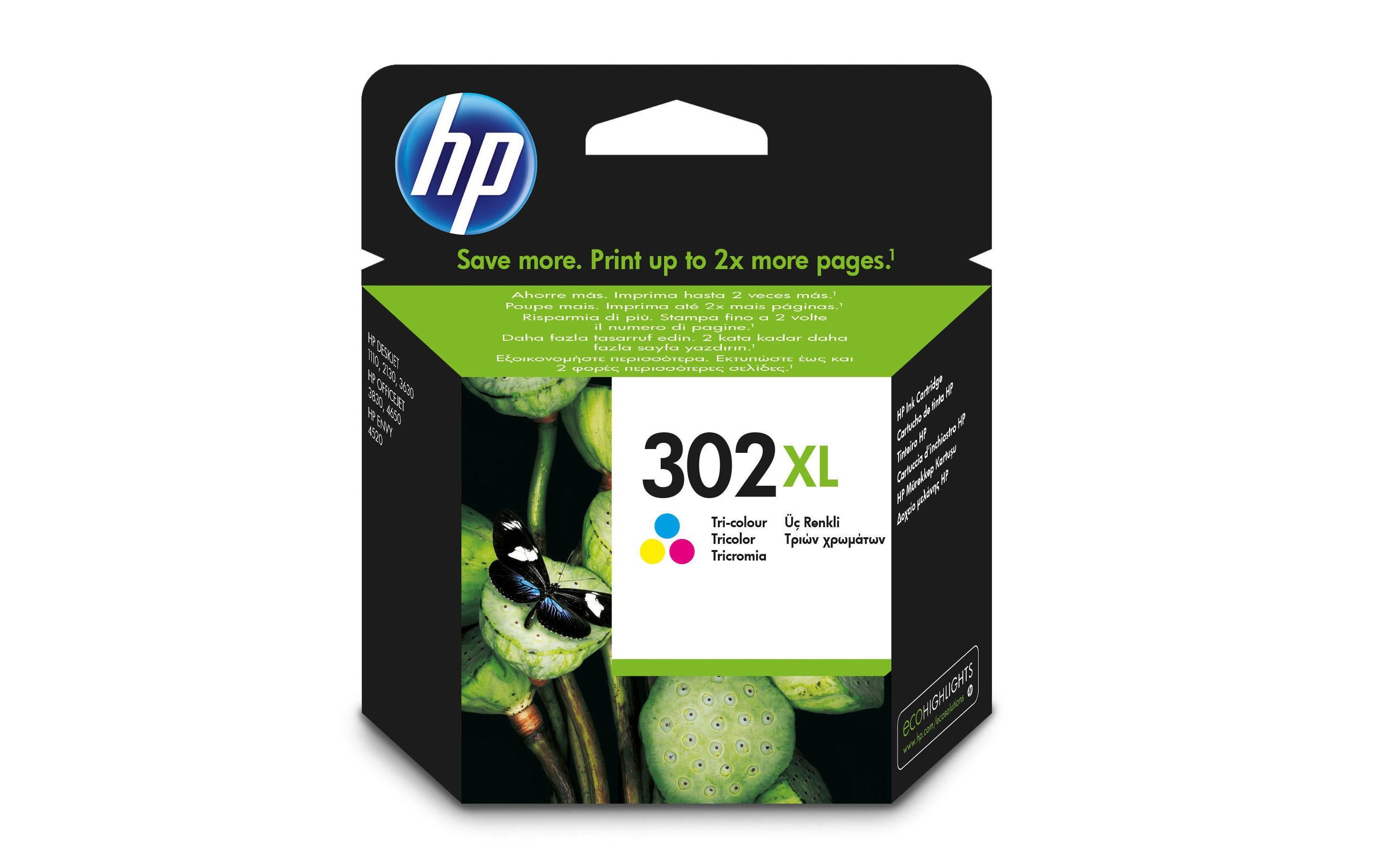 HP Tinte Nr. 302XL (F6U67AE) Cyan/Magenta/Yellow