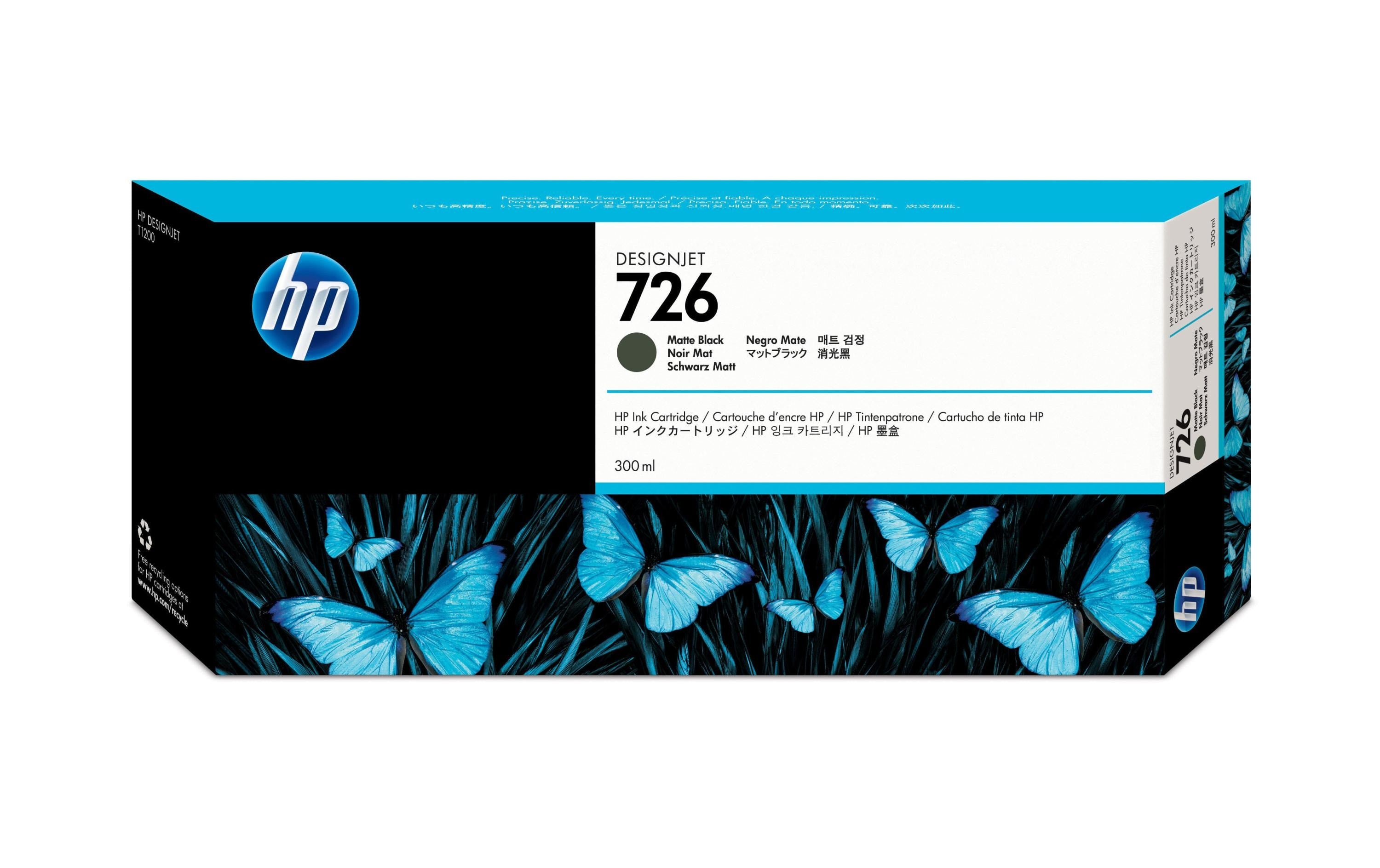 HP Tinte Nr. 726 (CH575A) Matte Black