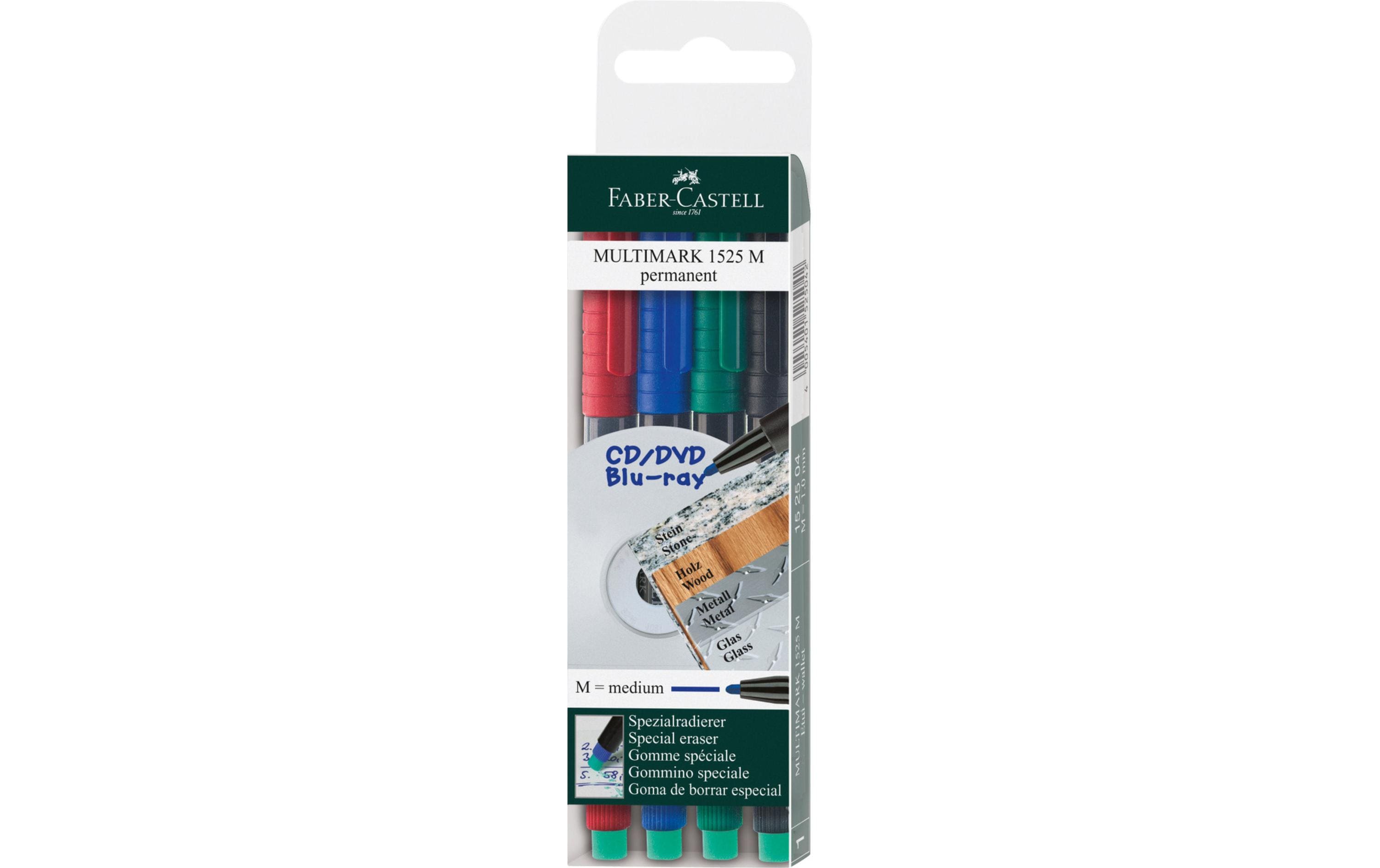 Faber-Castell CD/DVD Marker M permanent 4er Etui