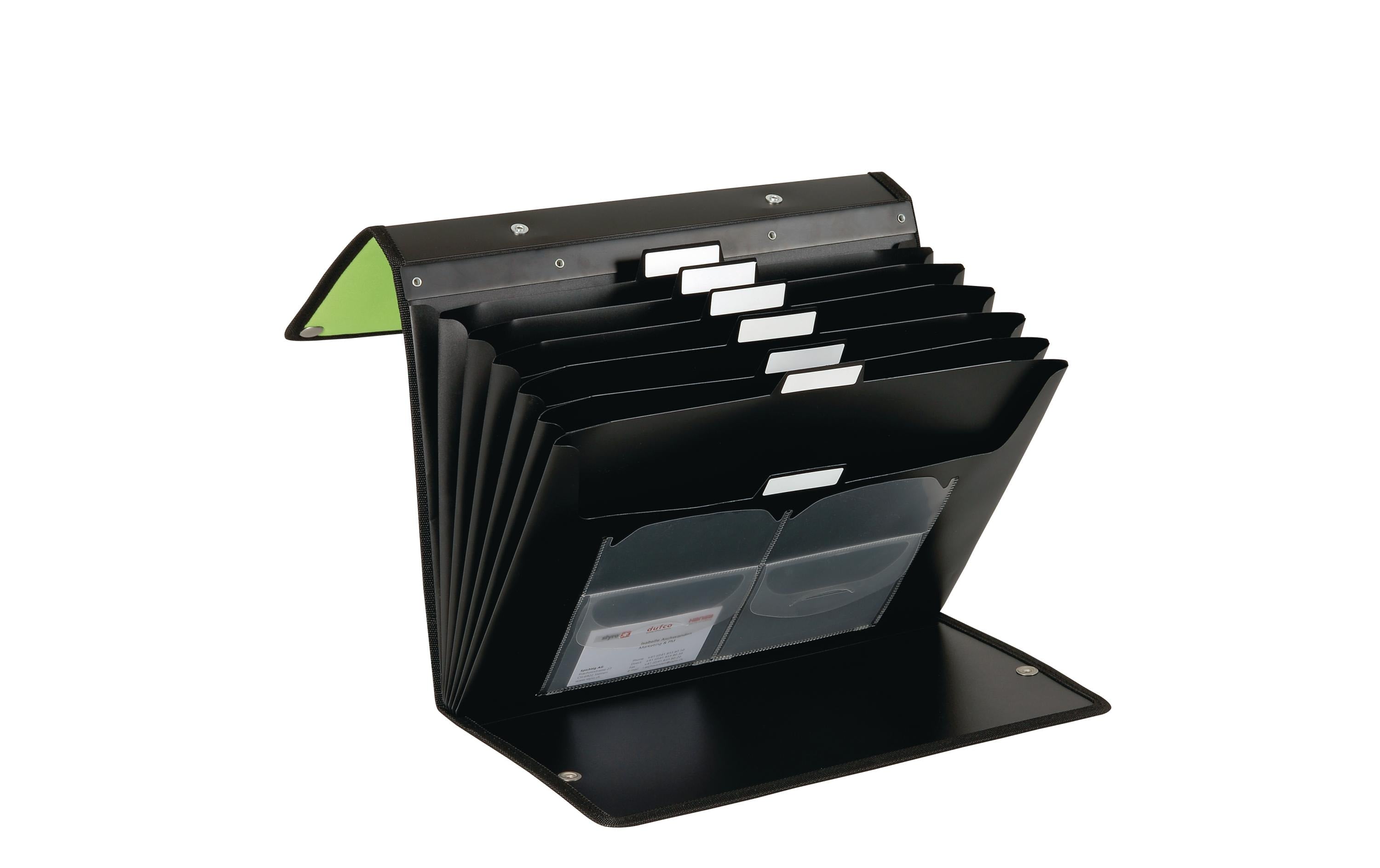 dufco Fächermappe Flip File A4 Soft Touch Grün