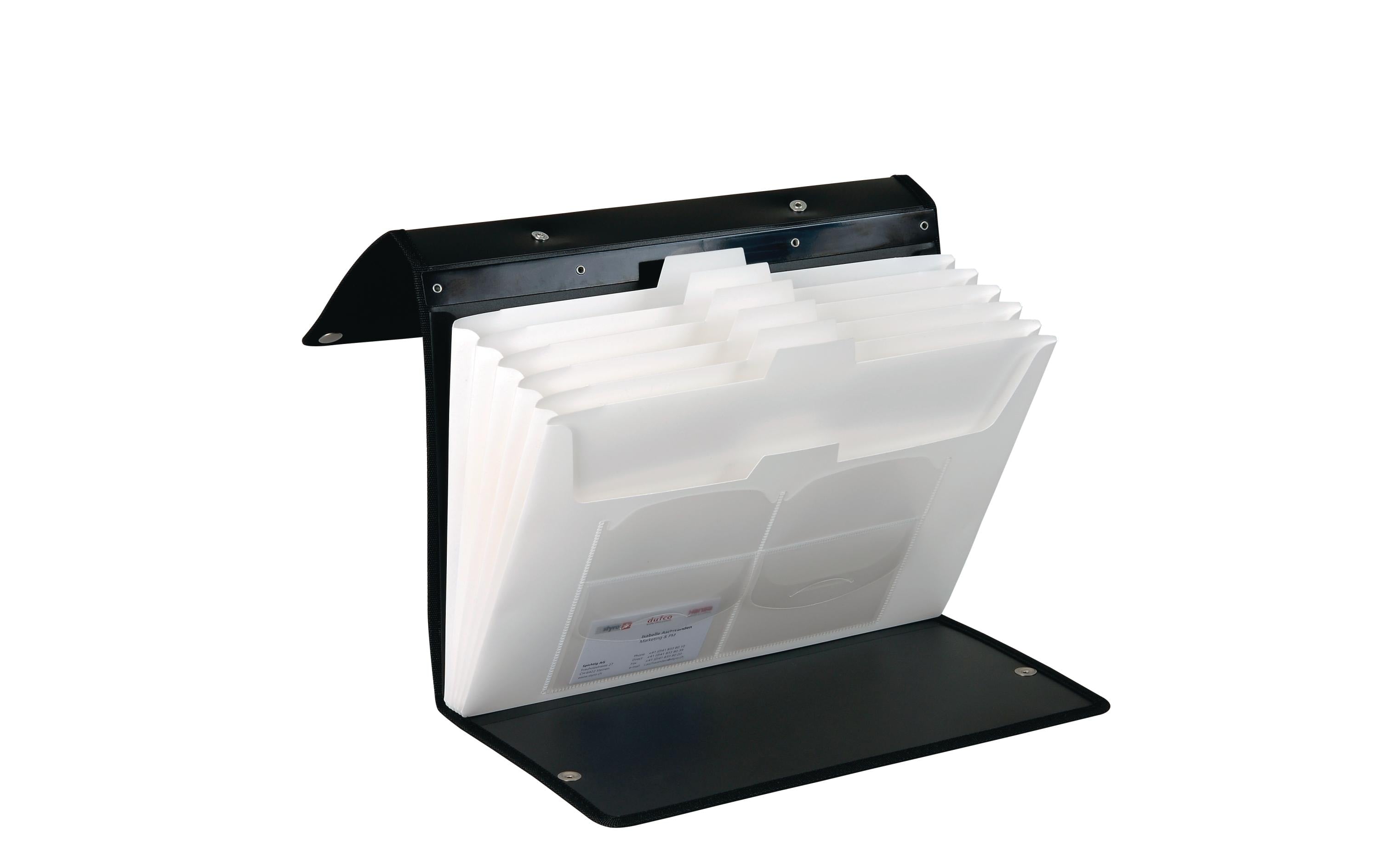 dufco Fächermappe Flip File A4 Soft Touch Schwarz