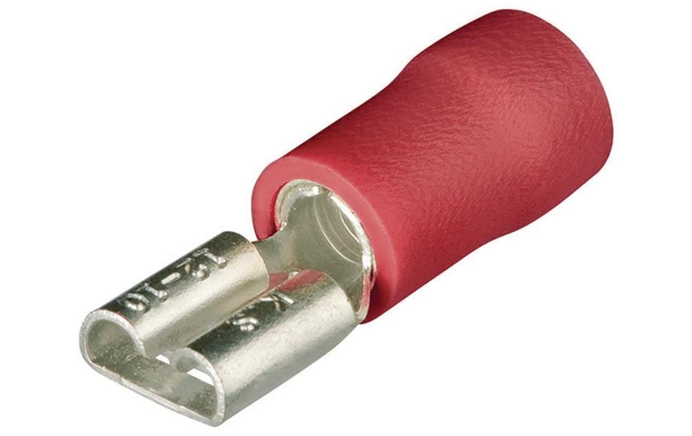 Knipex Flachsteckhülsen 4.8 x 0.8 mm Rot, 100 Stück