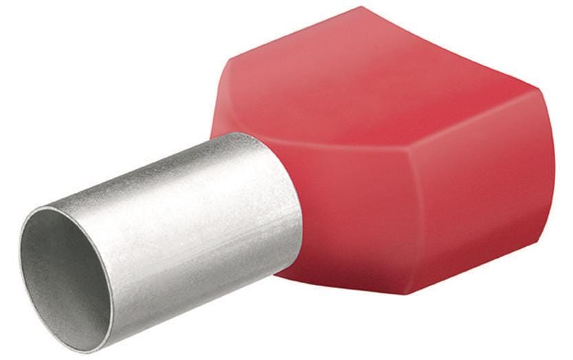 Knipex Aderendhülsen Twin 24 x 12 mm Rot, 50 Stück