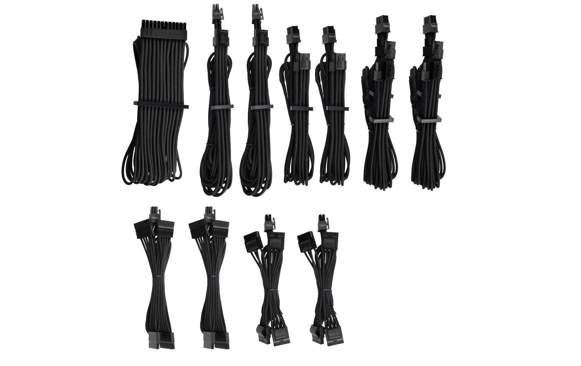 Corsair Stromkabel Premium Pro-Kit Typ 4 Gen 4 Schwarz