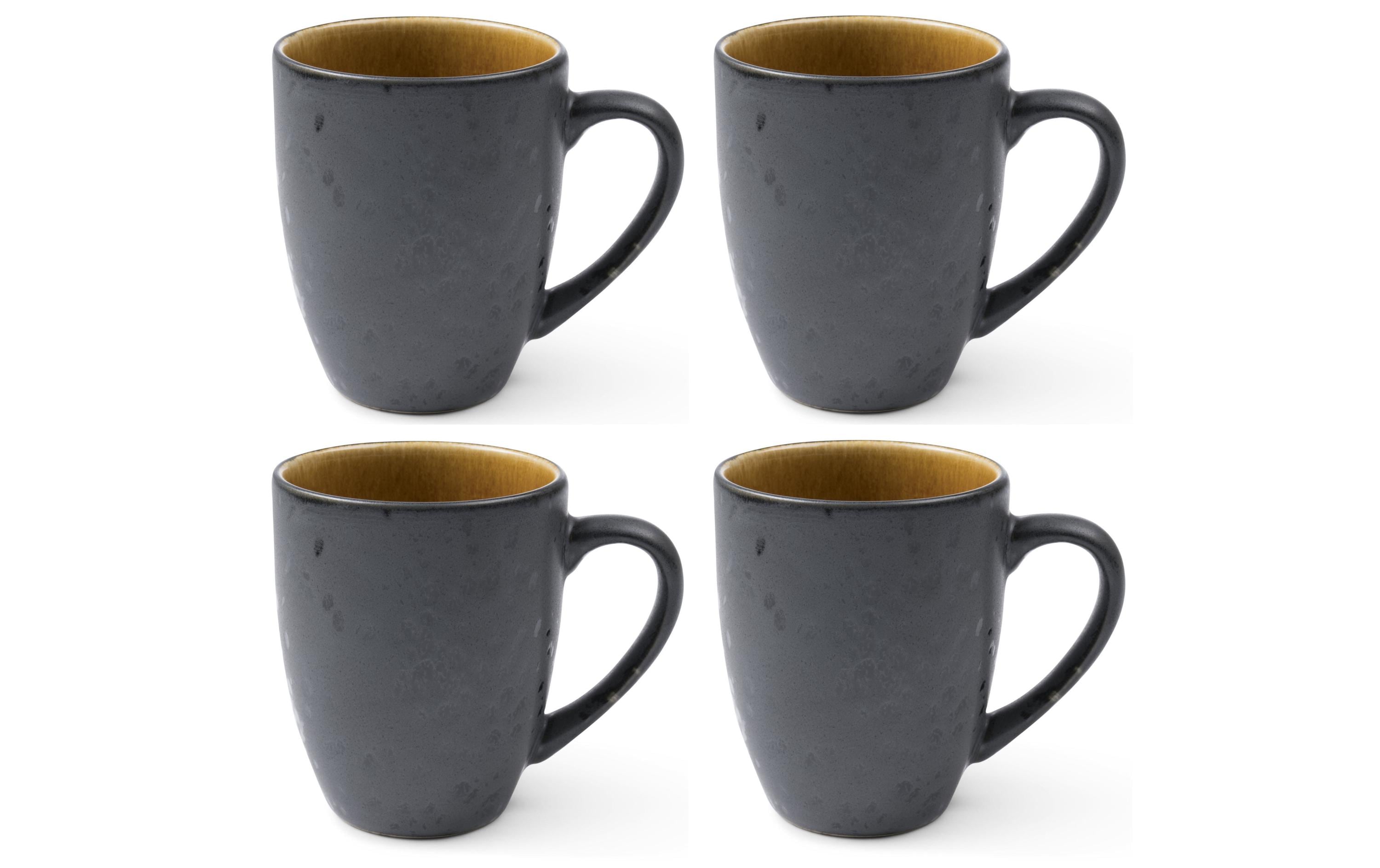 Bitz Kaffeetasse 300 ml, 4 Stück, Grau/Hellbraun