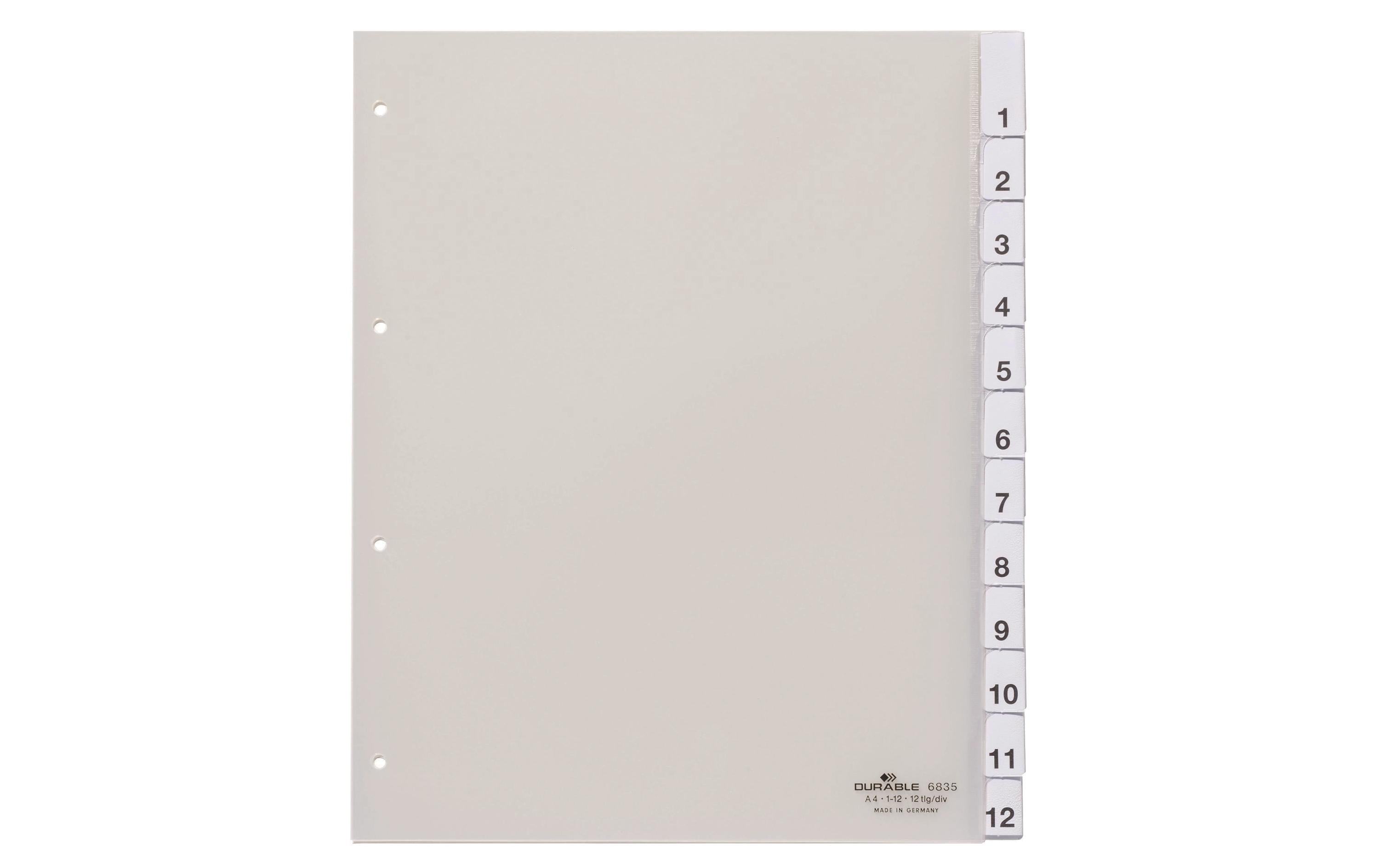 DURABLE Register A4 1-12