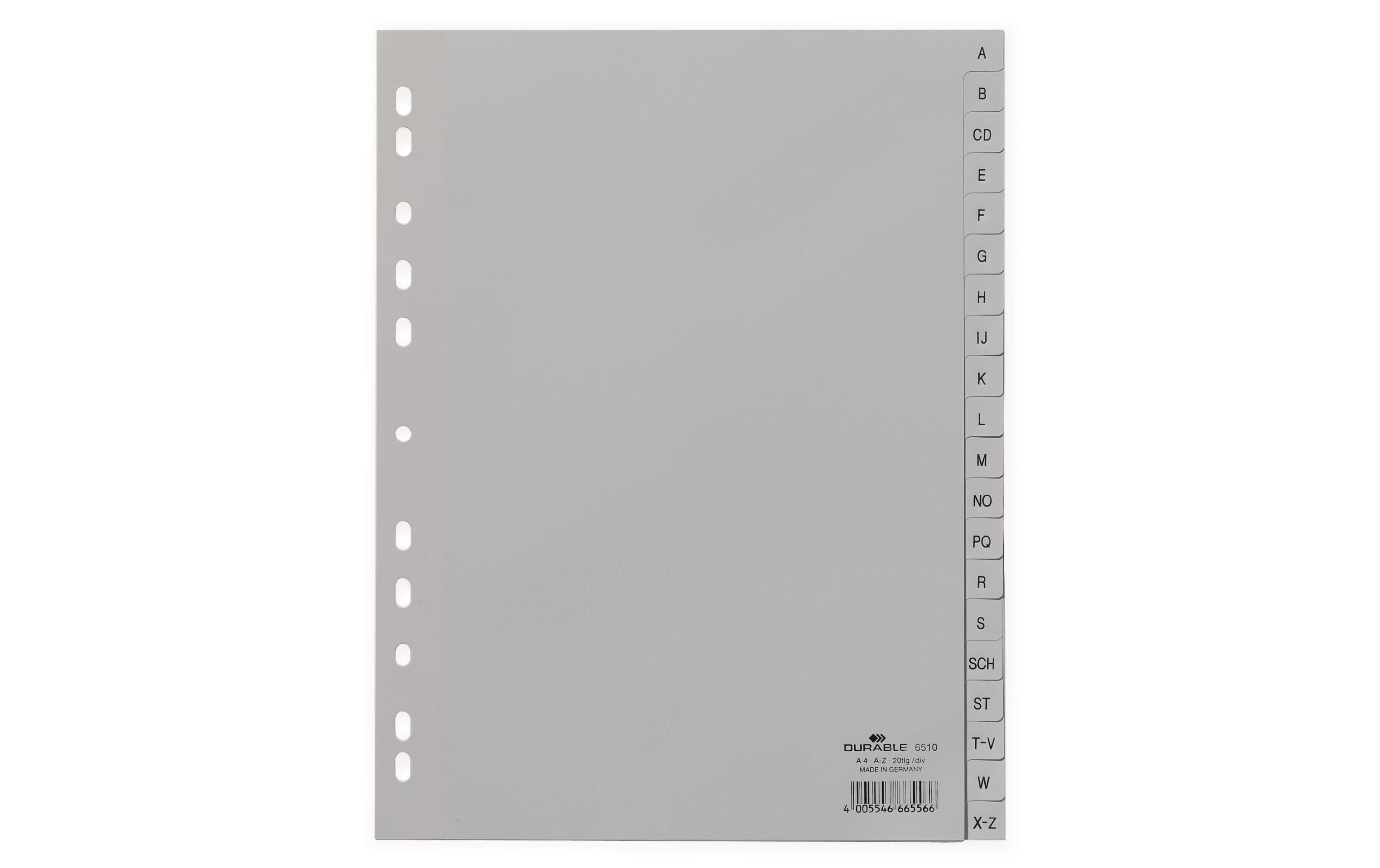 DURABLE Register A4 A-Z, Grau