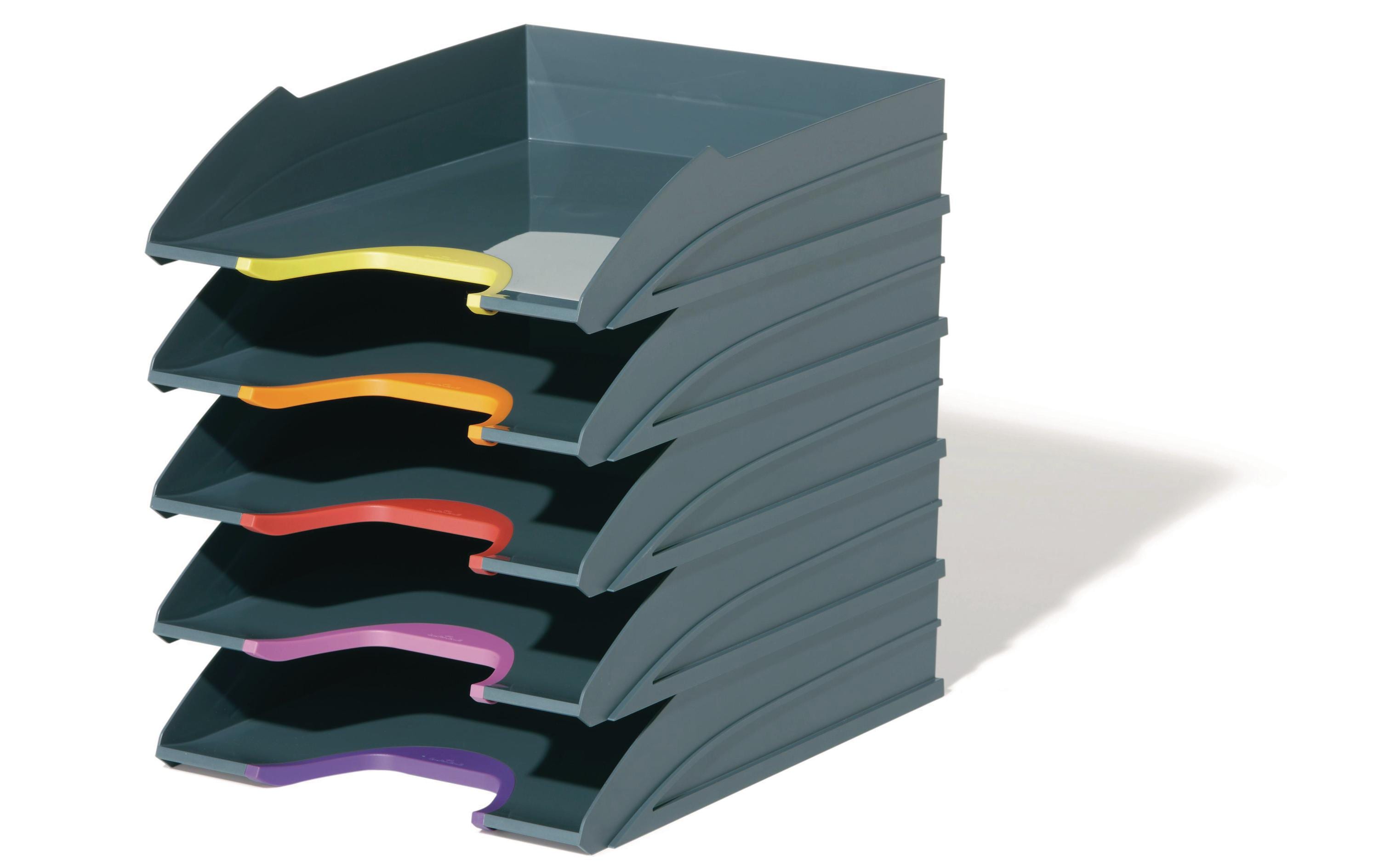 DURABLE Ablagekorb Varicolor Tray Set Anthrazit/Mehrfarbig
