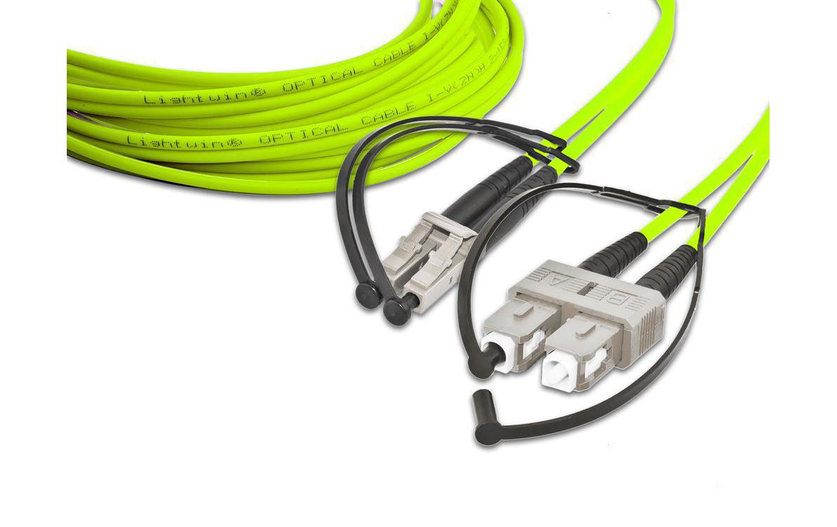 Lightwin LWL-Patchkabel Multimode LC – SC, OM5, Duplex, 3 m