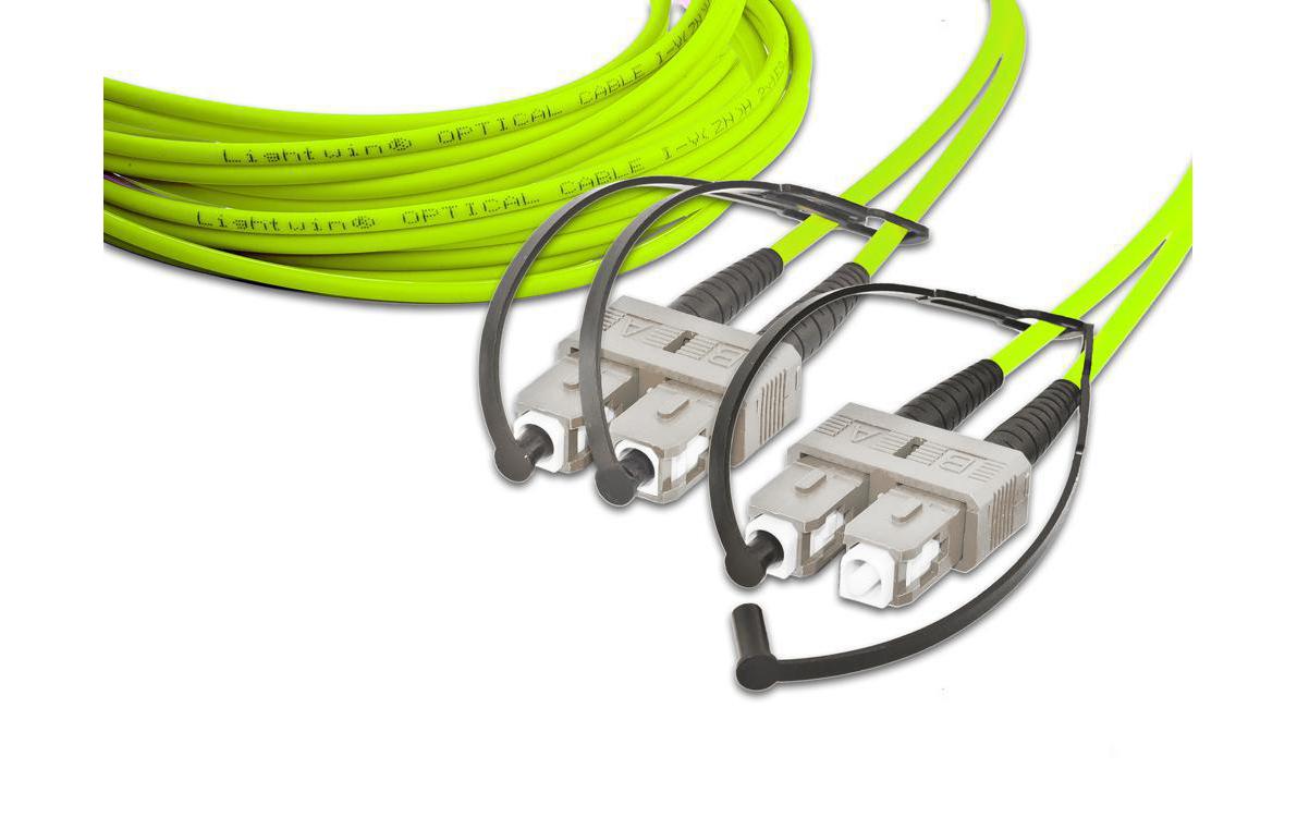 Lightwin LWL-Patchkabel Multimode SC – SC, OM5, Duplex, 10 m