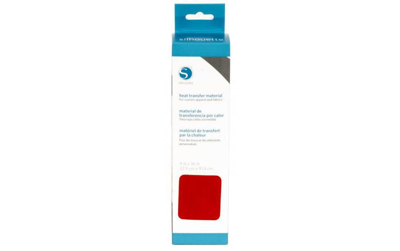 Silhouette Aufbügelfolie 22.9 x 91.4 cm Rot, beflockt