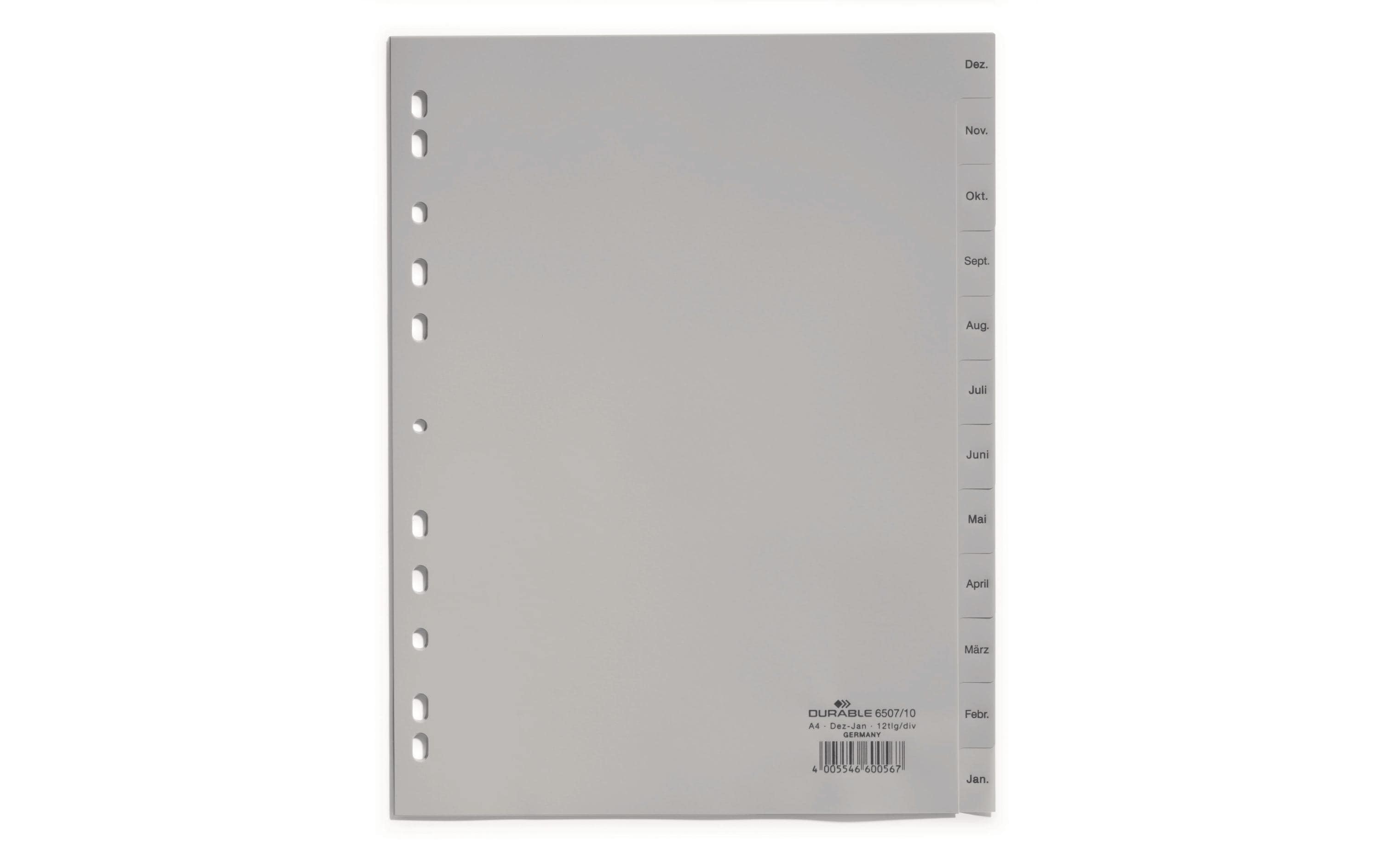 DURABLE Register A4 Hoch, 12-teilig, Dez.-Jan.