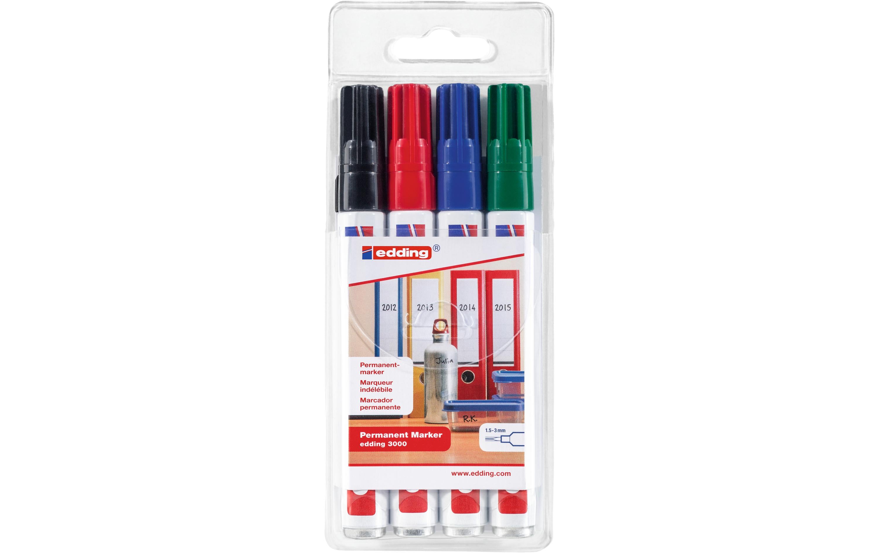 edding Permanent-Marker 3000 4 Stück