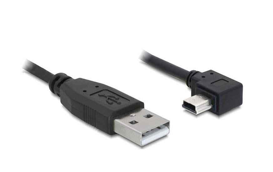 Delock USB 2.0-Kabel 90°gewinkelt USB A - Mini-USB B 1 m