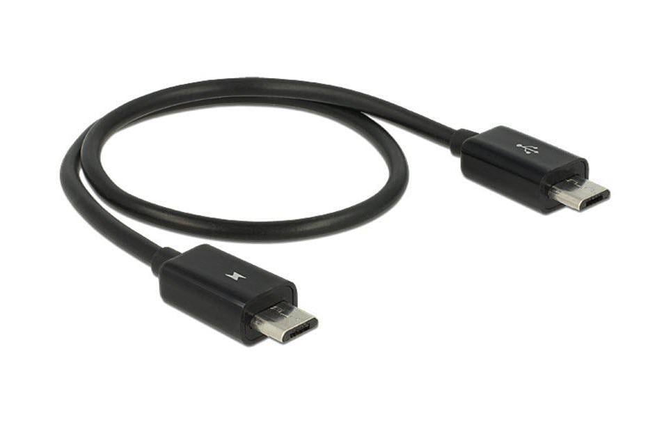 Delock USB-OTG-Kabel Powershare Micro-USB B - Micro-USB B 0.3 m