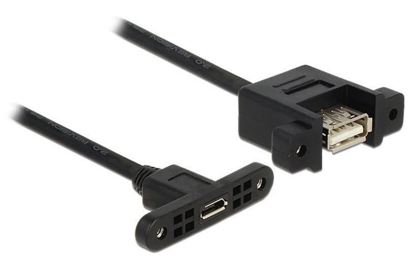 Delock USB 2.0-Einbaukabel  USB A - Micro-USB B 0.25 m